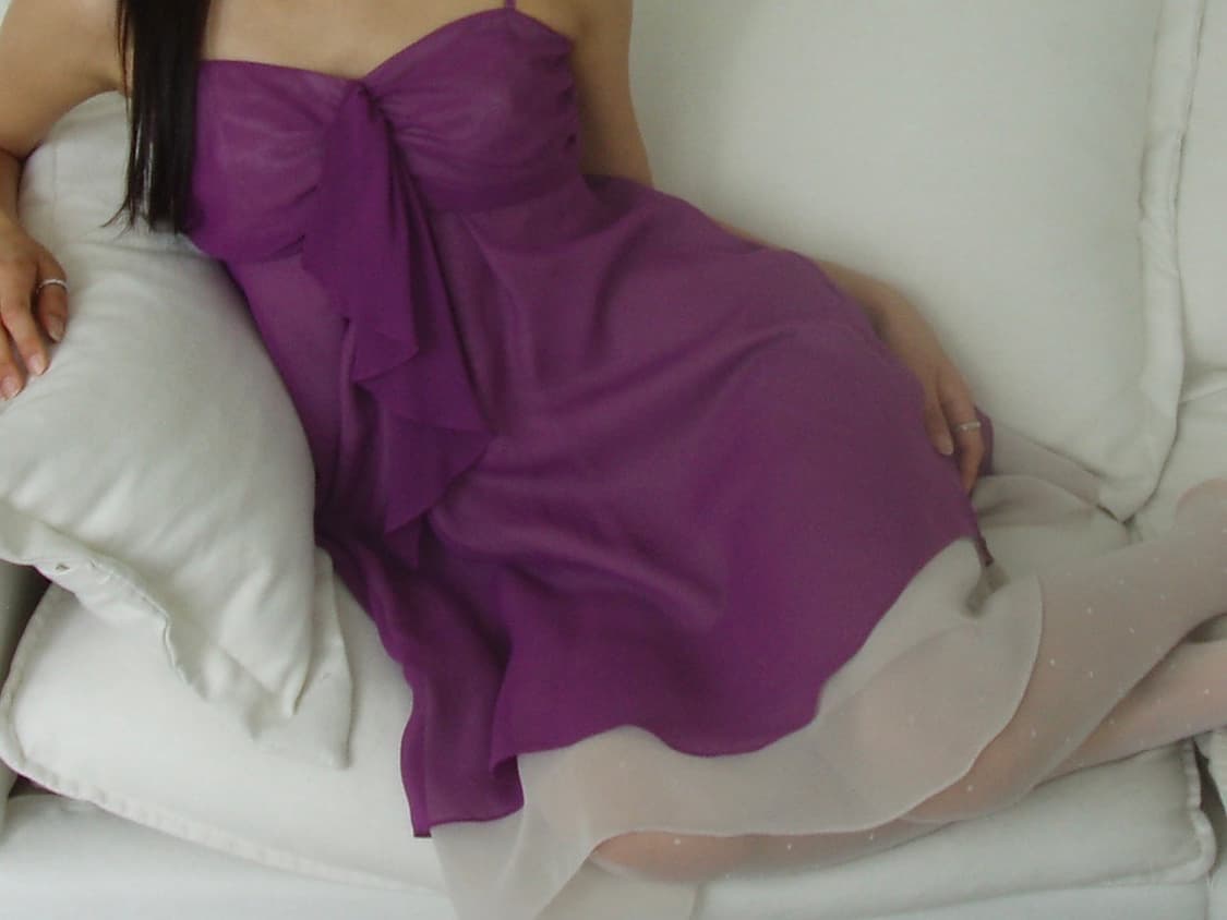 Pupple sheer layered sleveless dress 상품이미지2