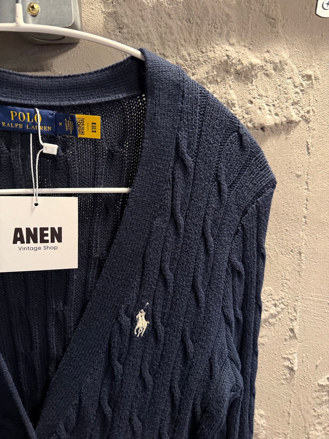 폴로 랄프로렌 네이비 케이블 니트 가디건 M 상품이미지4