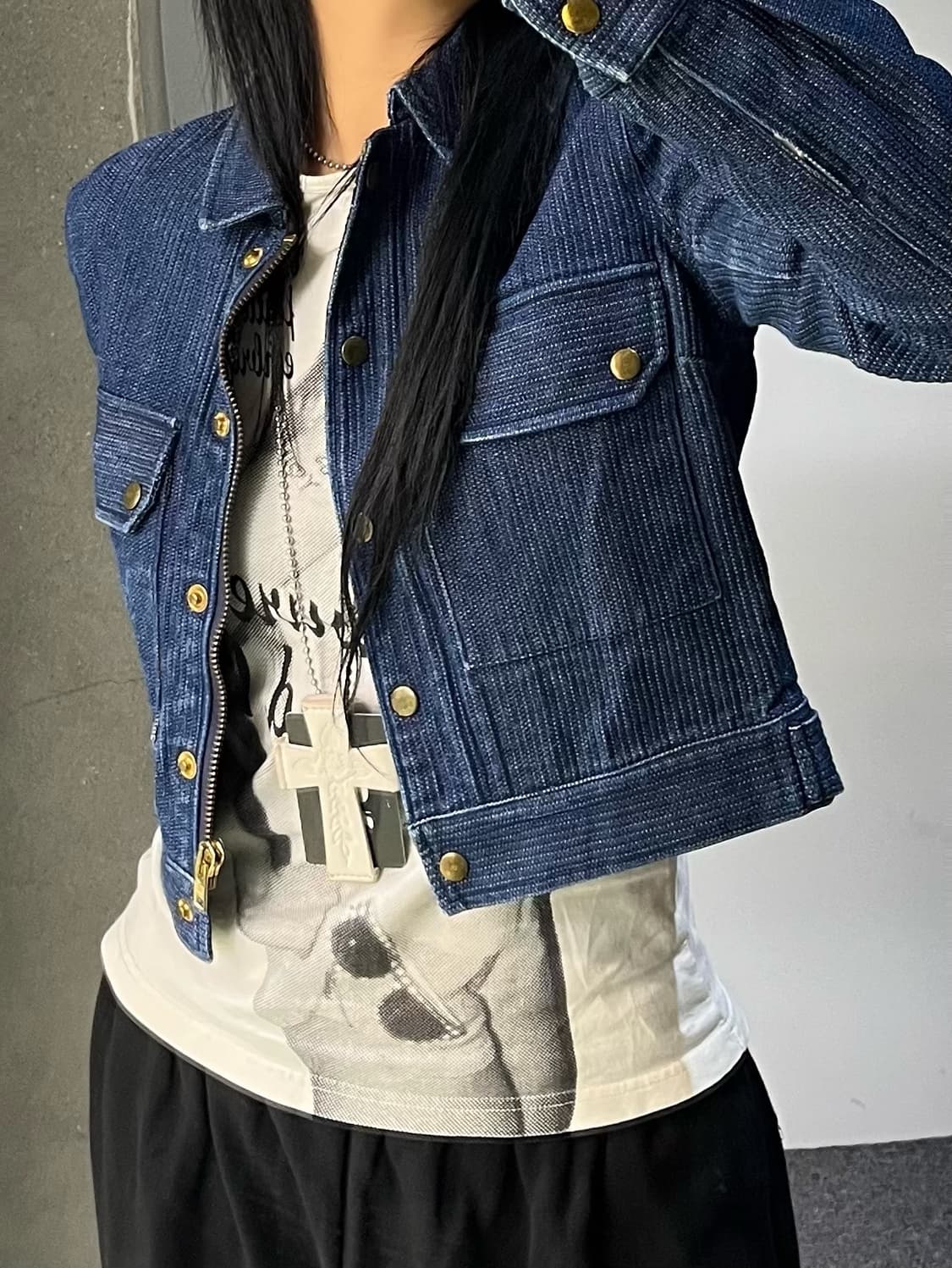 에센셜 엔트워프 인디고 데님 트러커 자켓 상품이미지3