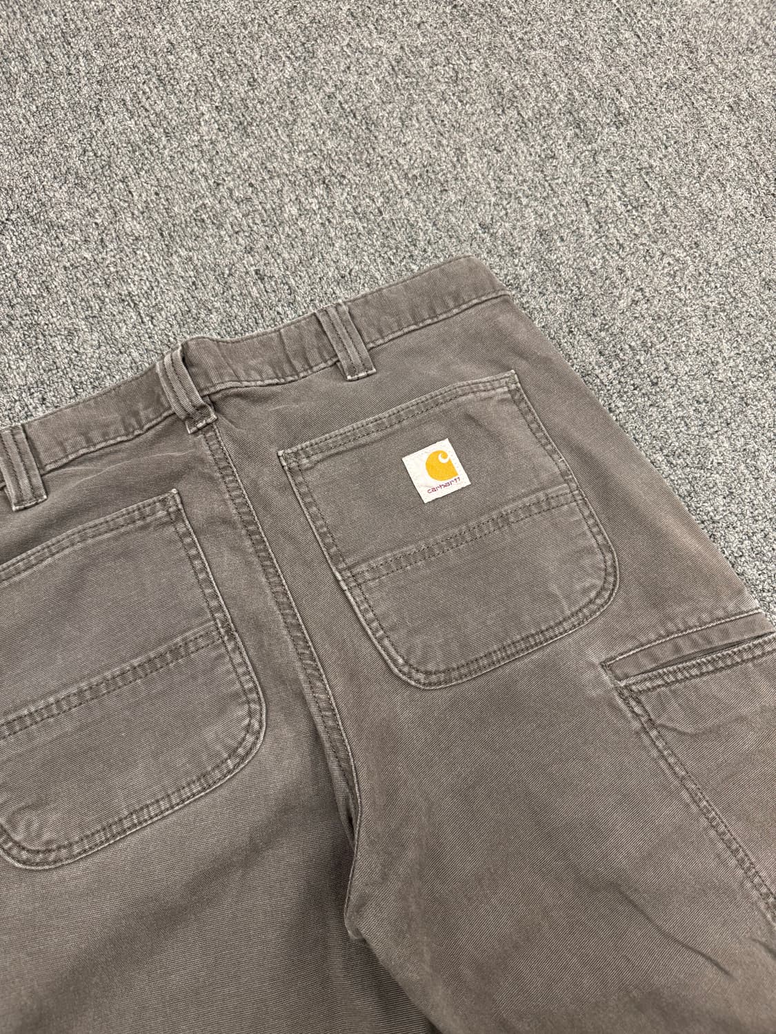 칼하트 빈티지 차콜 싱글니 워크팬츠 상품이미지6