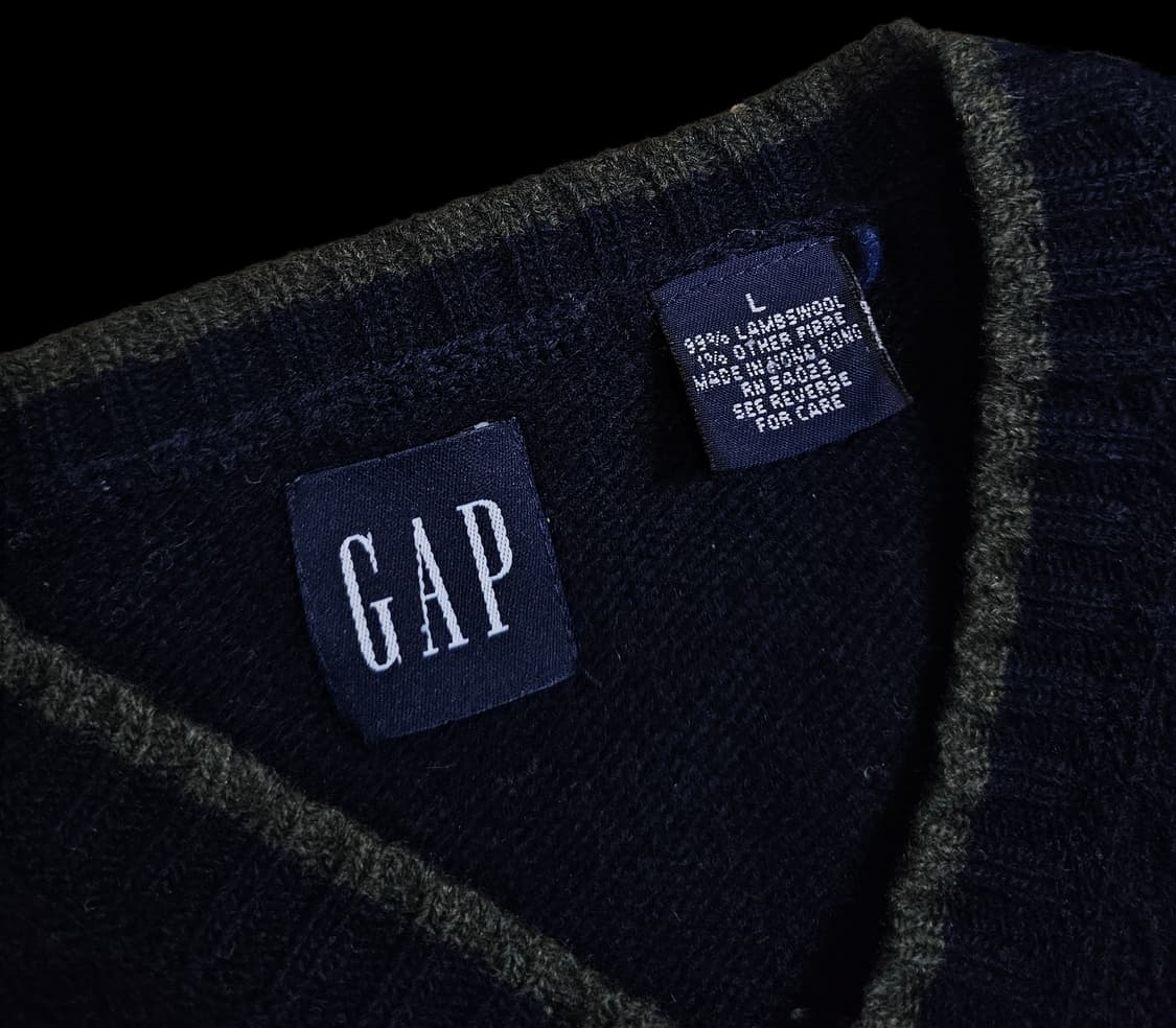 그래놀라 Old GAP 램스울 페어아일 v넥 니트 L 상품이미지3