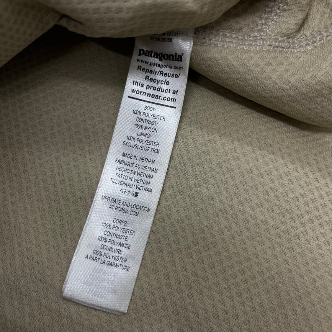 파타고니아 포켓로고 아이보리 신칠라 후리스 M 상품이미지6