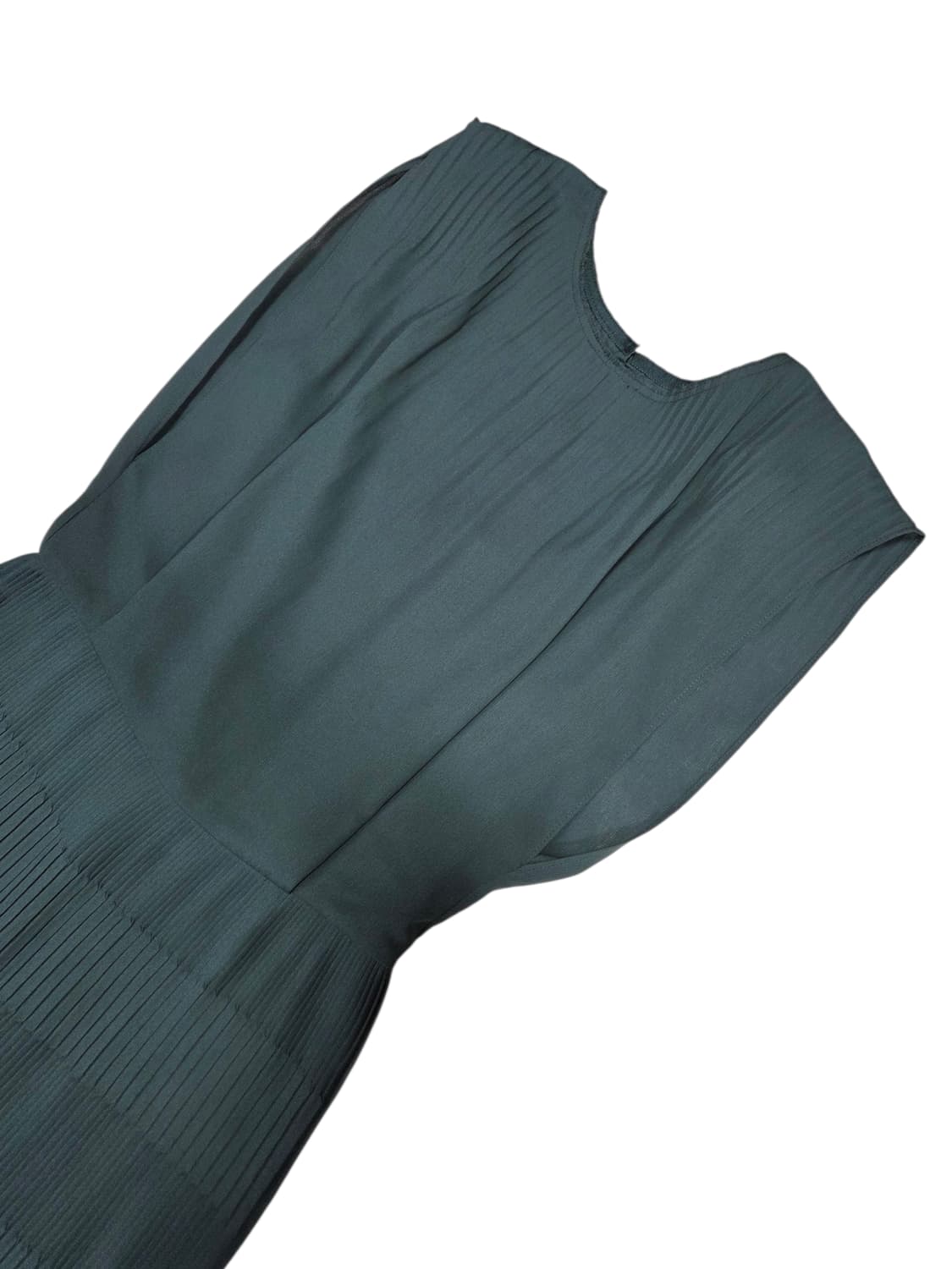 시스템 다크그린 민소매 플리츠 롱 원피스 S 상품이미지1