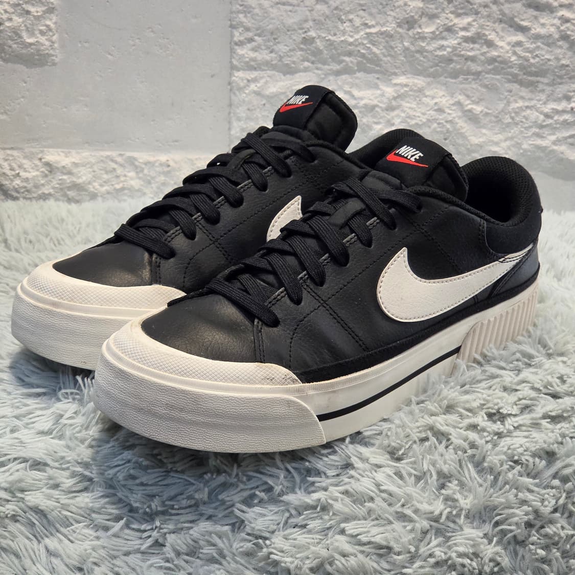 6q-6:나이키 코트 레거시 리프트 블랙 (27cm) 상품이미지1