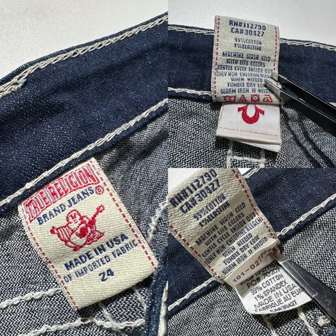 트루릴리전 스와로브스키 디스코 줄리 빅 T 데님 팬츠 상품이미지10