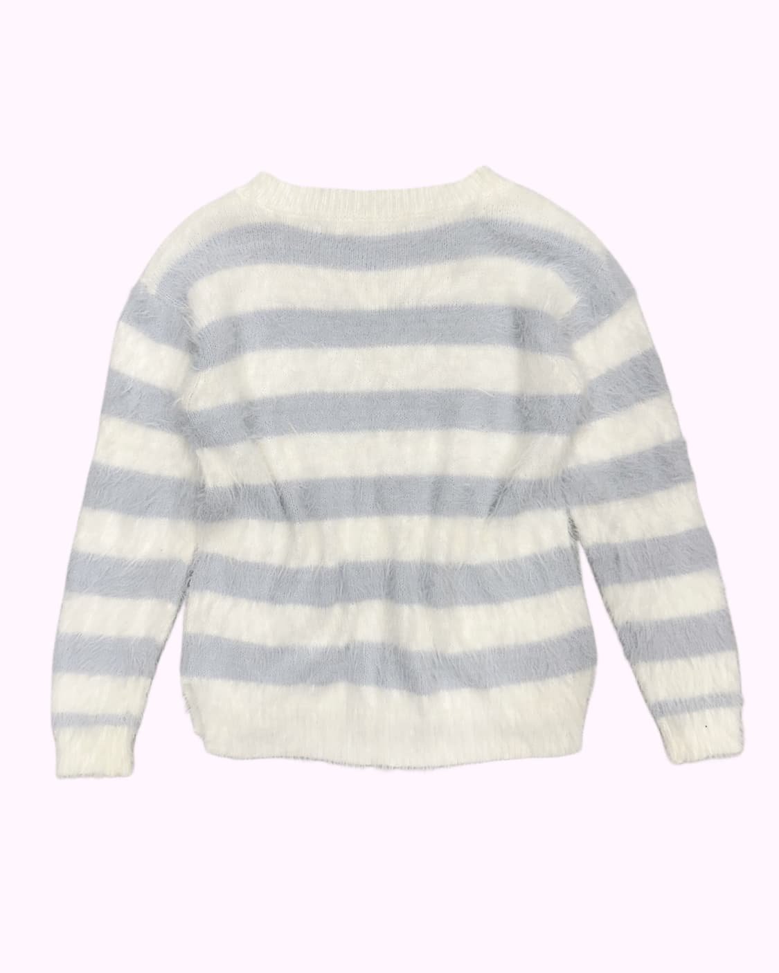 fluffy hairy blue stripe knit 상품이미지4