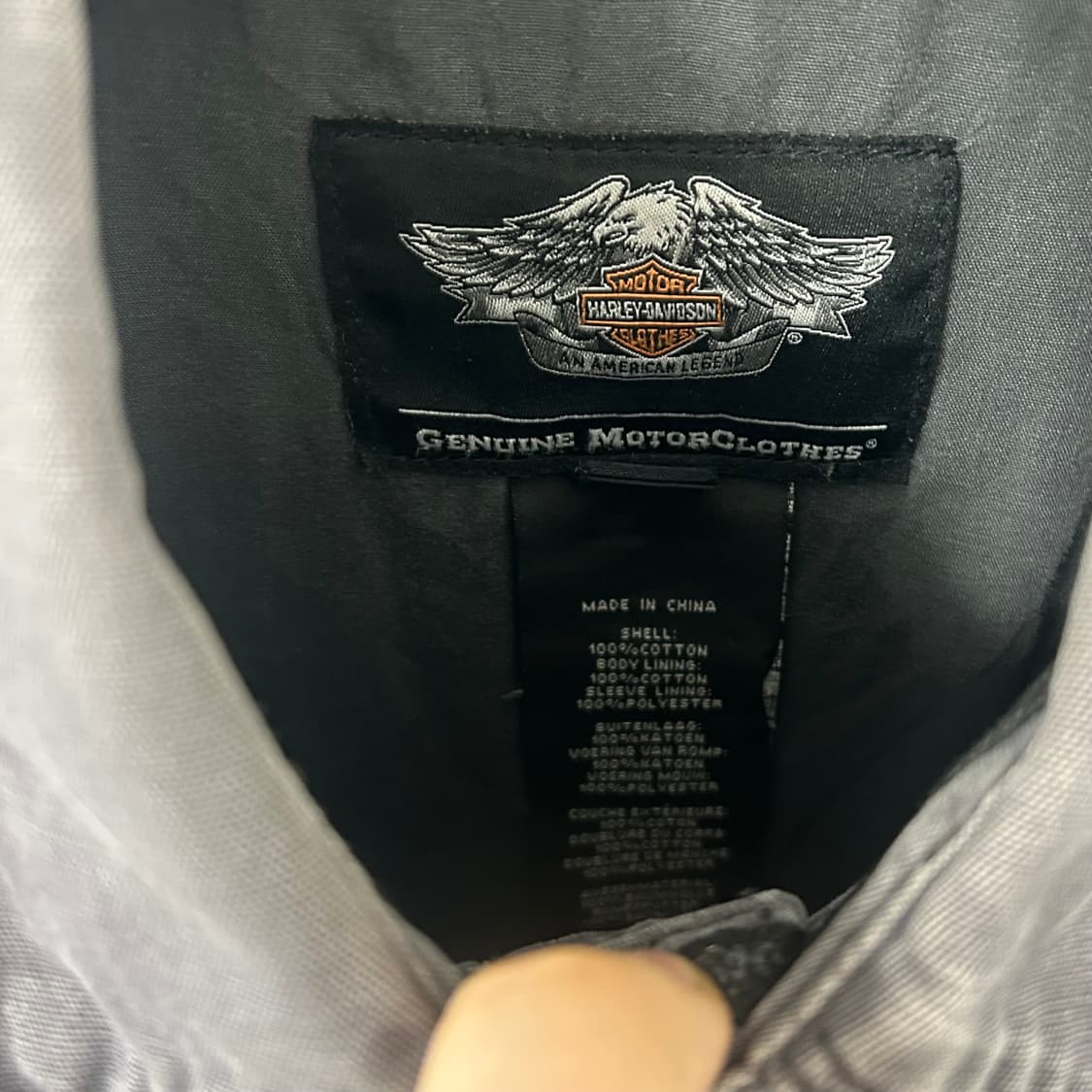 할리데이비슨 스컬 데님 셔츠 자켓 상품이미지7