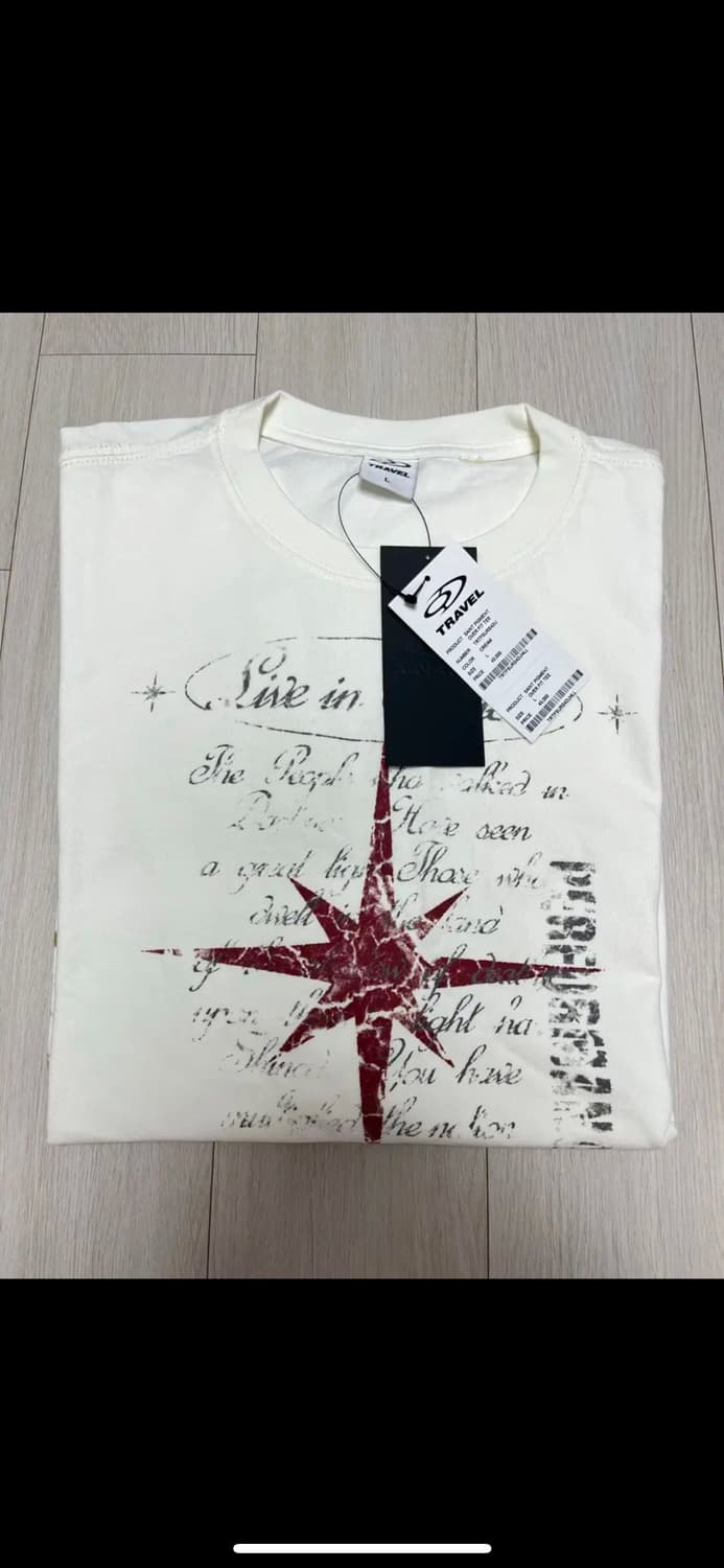 L)새상품 트래블 세인트 피그먼트 반팔티 크림 상품이미지1