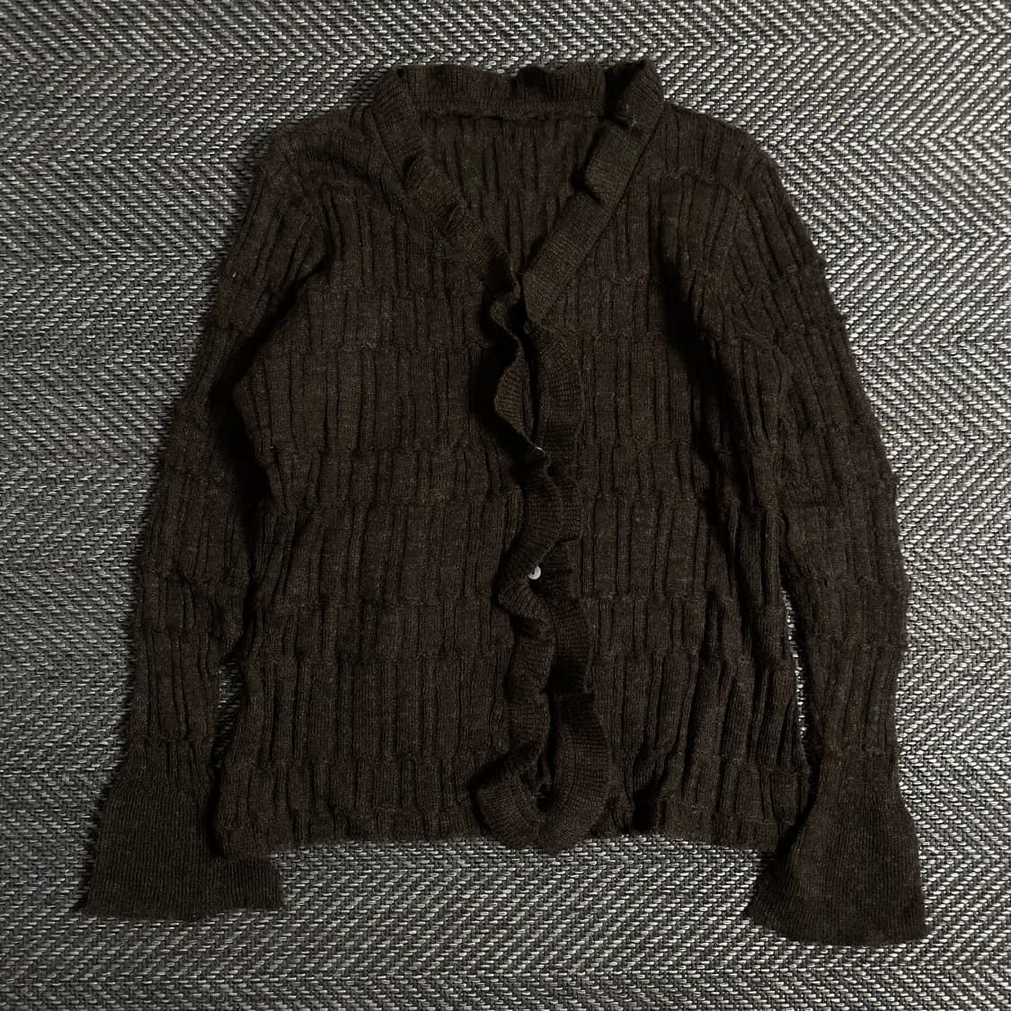 빈티지 우먼스 절개 디테일 스웨터 가디건 y 3128 상품이미지2