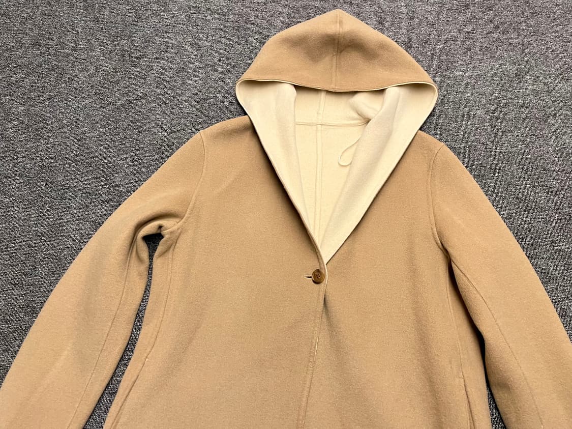 [55] 유니클로 원버튼 후드 코트 M  상품이미지2