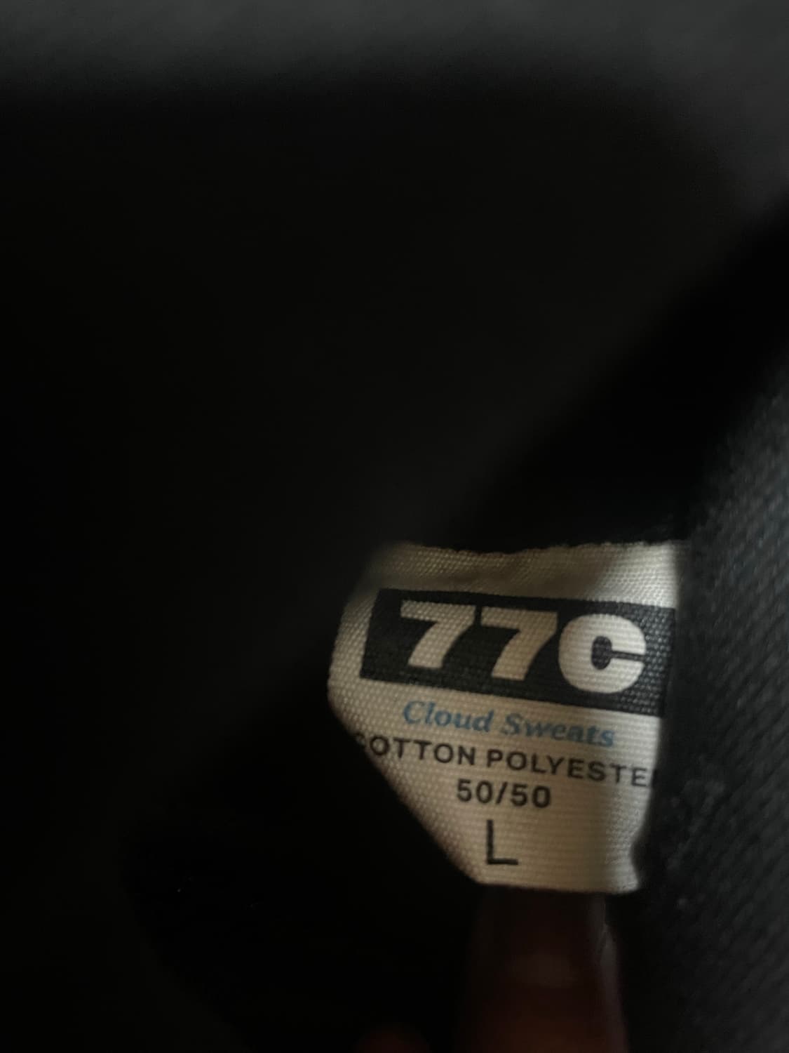 77c 클라우드 후디 블랙 L 상품이미지2