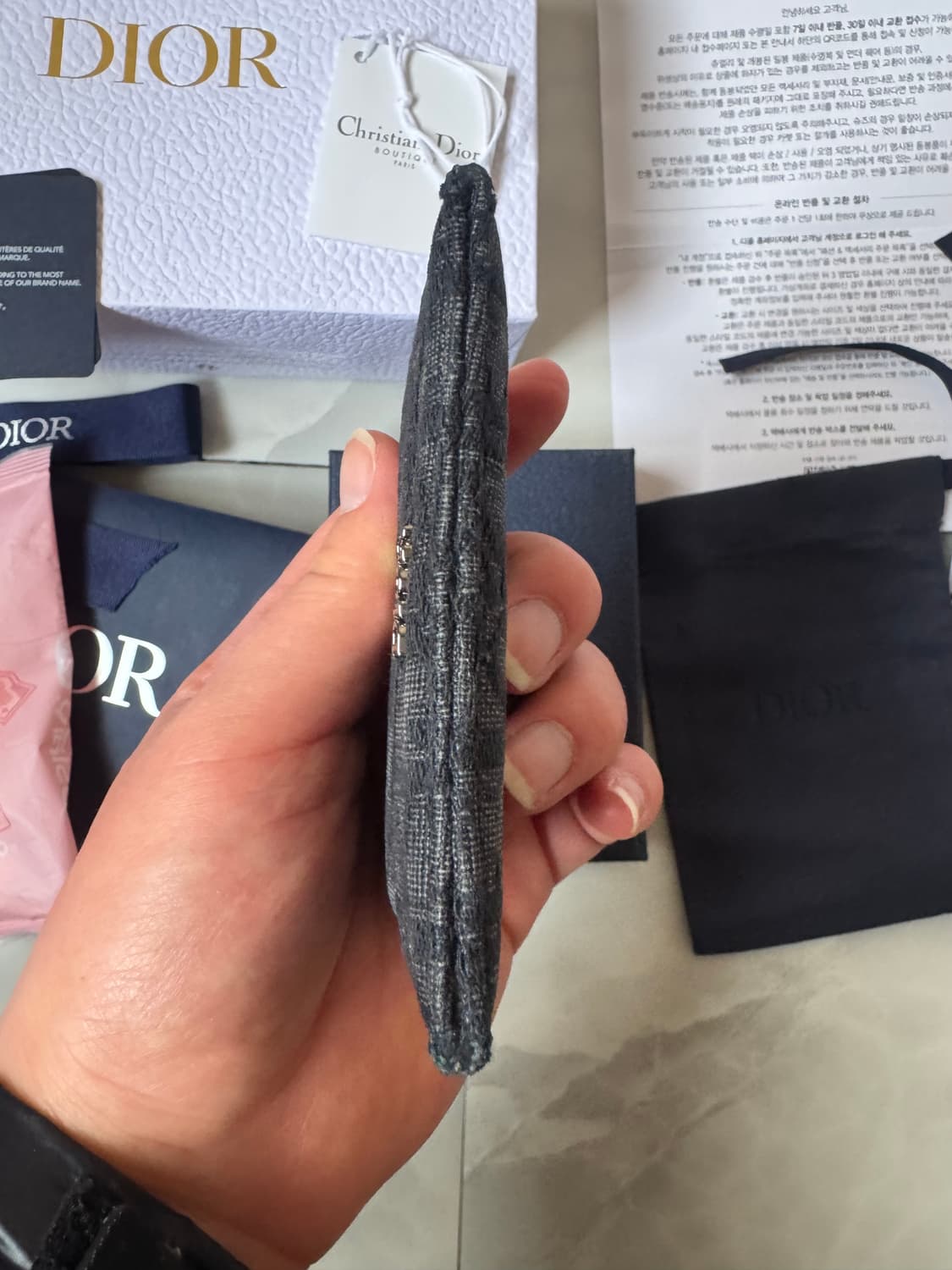 디올 오블리크 카드지갑 풀박스 상품이미지5