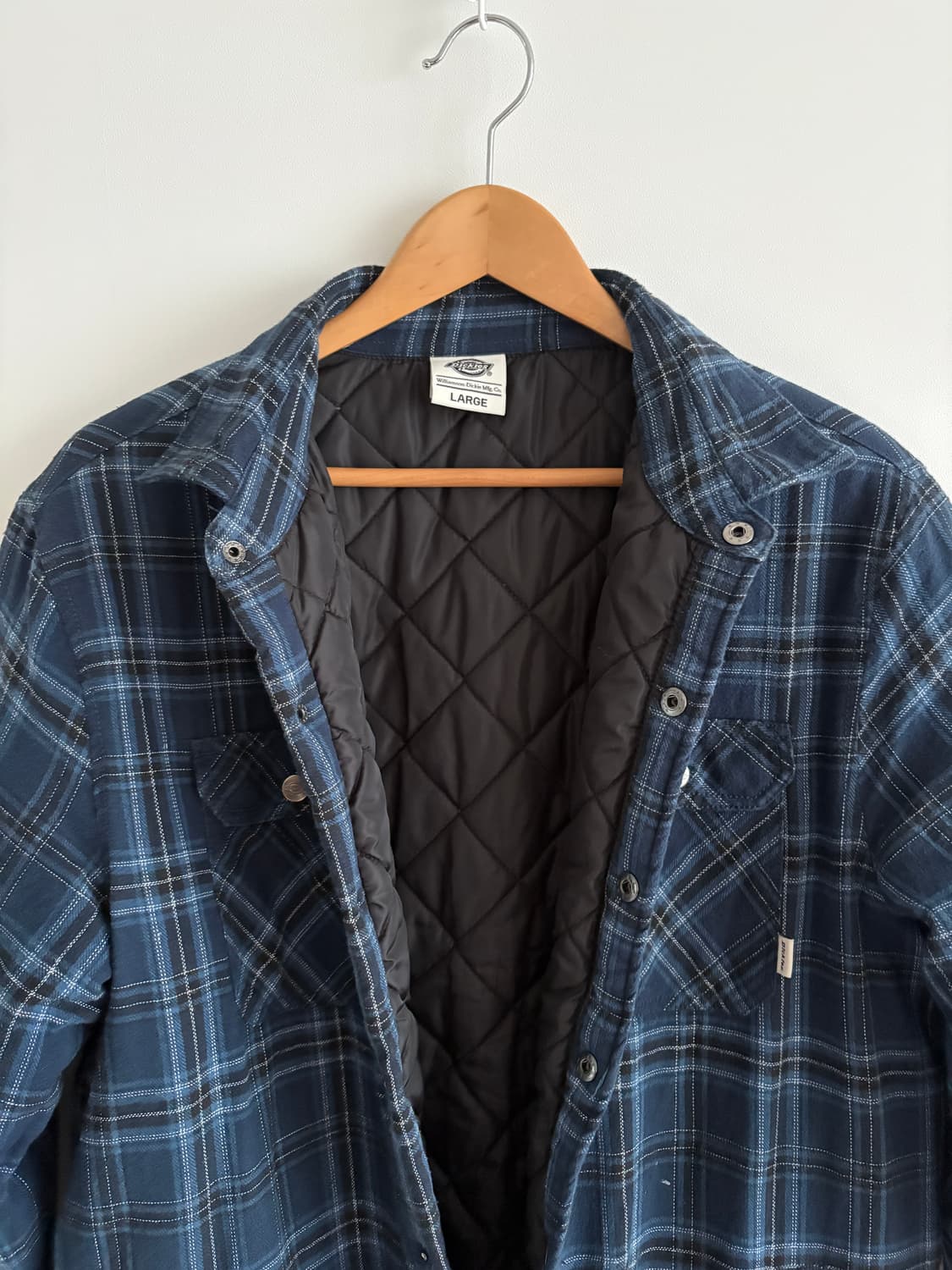 Dickies 체크 플란넬 패딩 셔츠 자켓 L 상품이미지7