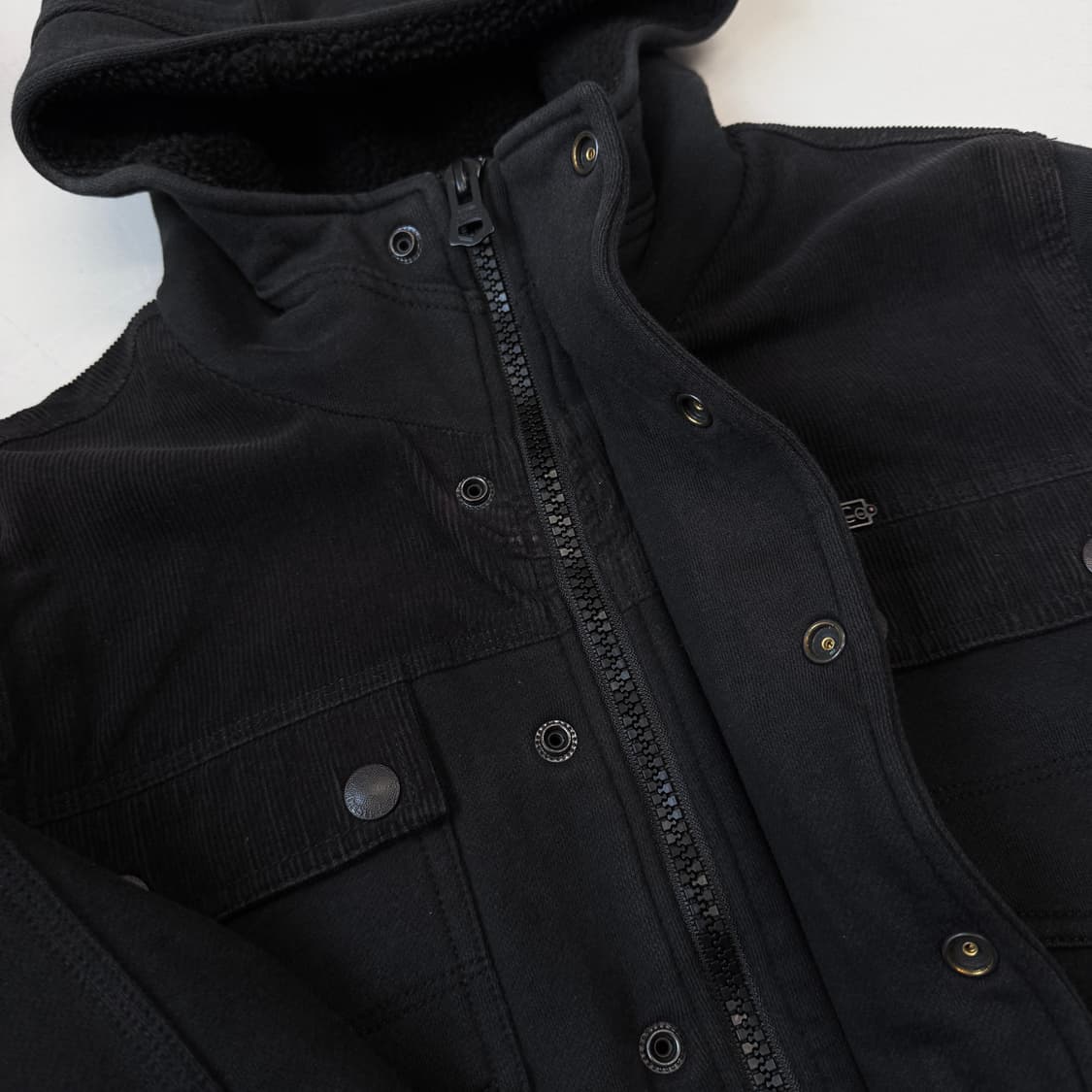 디젤 밀리터리 투포켓 쉐르파 후드집업 상품이미지4