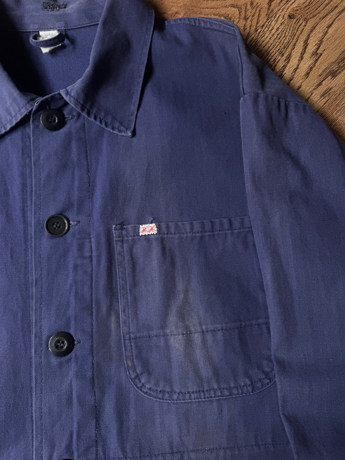 [XL]90's 빈티지 H.H 헤링본 프렌치 워크자켓 상품이미지3