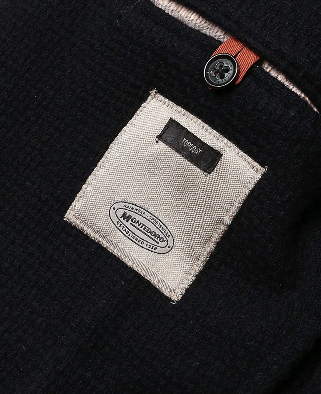 몬테도로 [Montedoro] 다크 네이비 울 나일론 트위드 탑 코트 상품이미지8