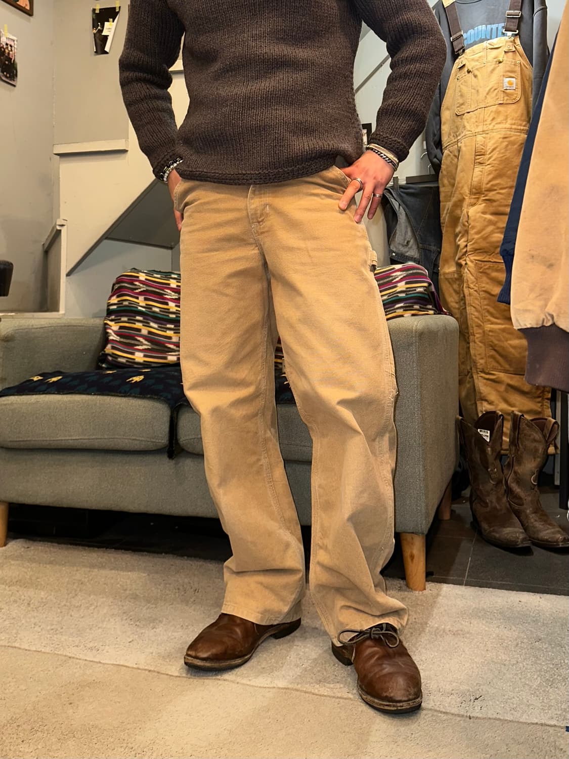 80-90’s Carhartt canvas carpenter pants 상품이미지1