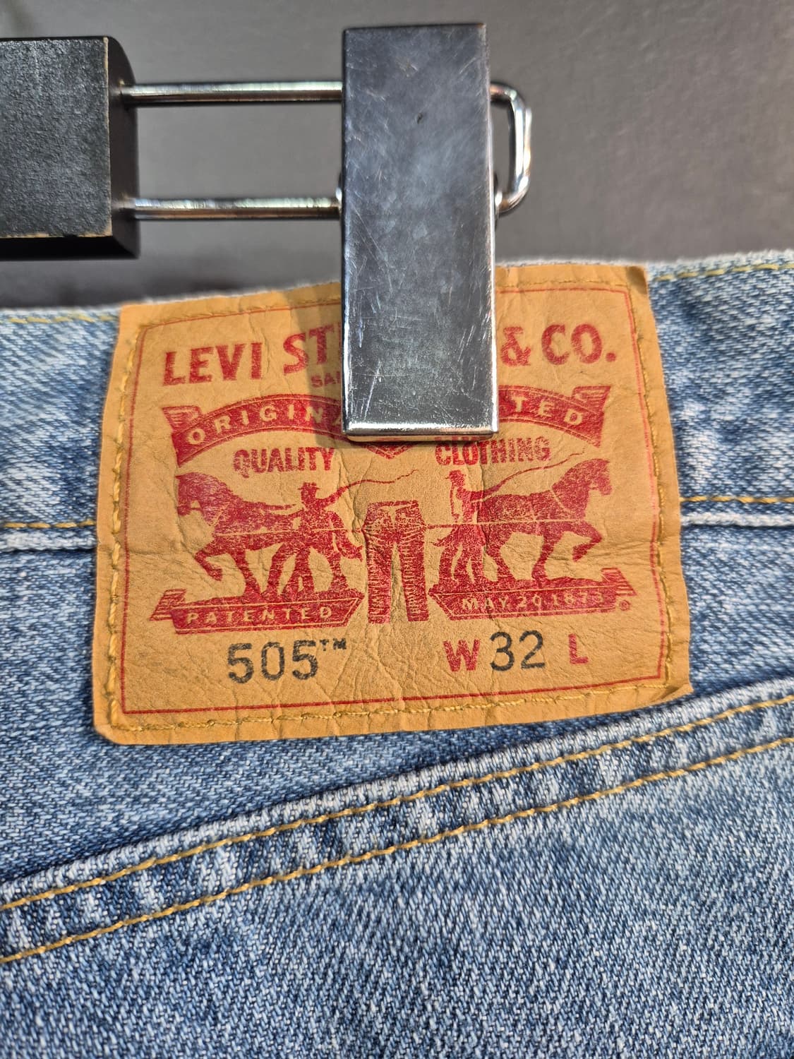 리바이스 505 데님 반바지 W32 L 상품이미지8