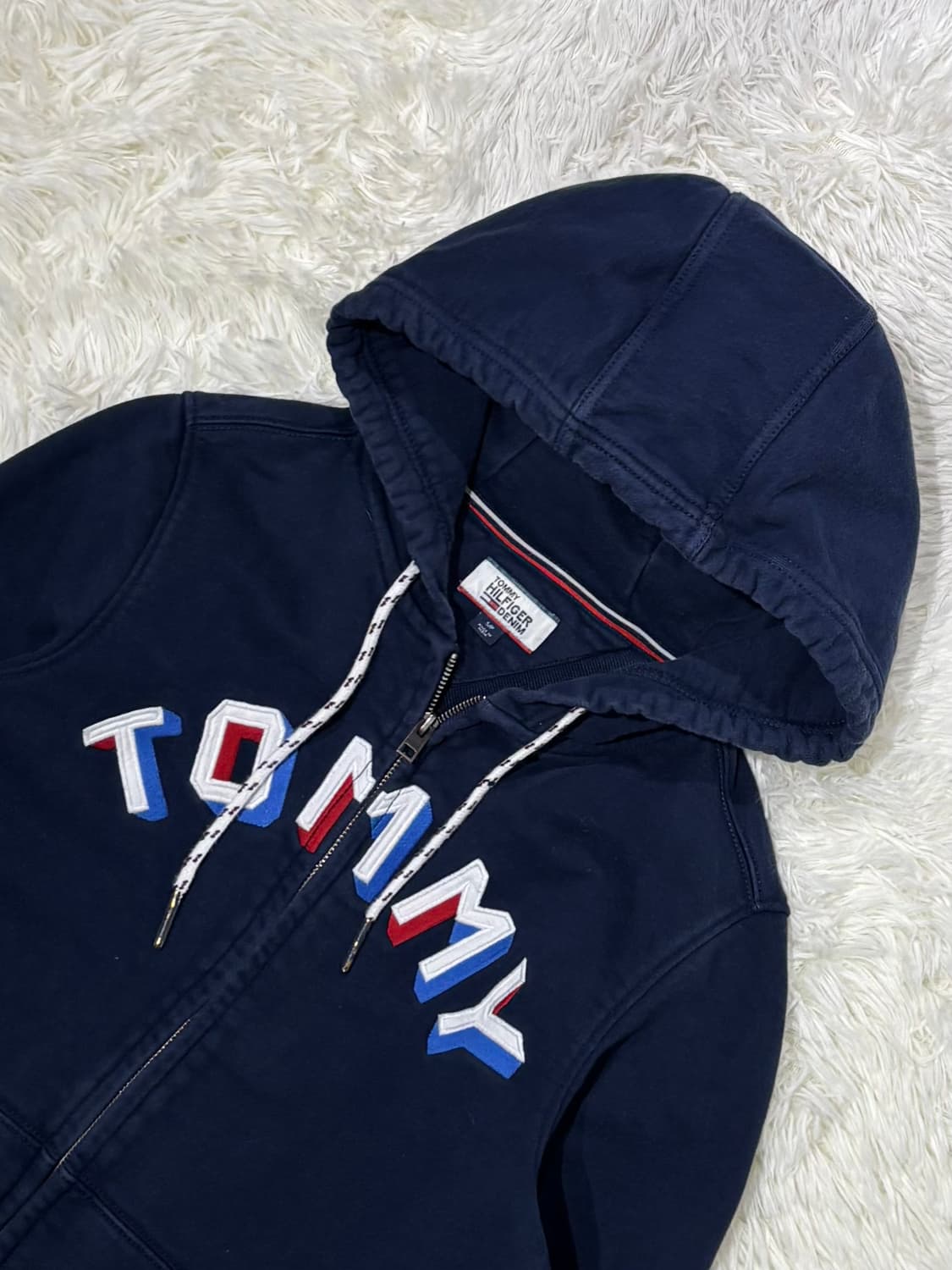 타미힐피거 빅로고 네이비 후드집업 상품이미지5