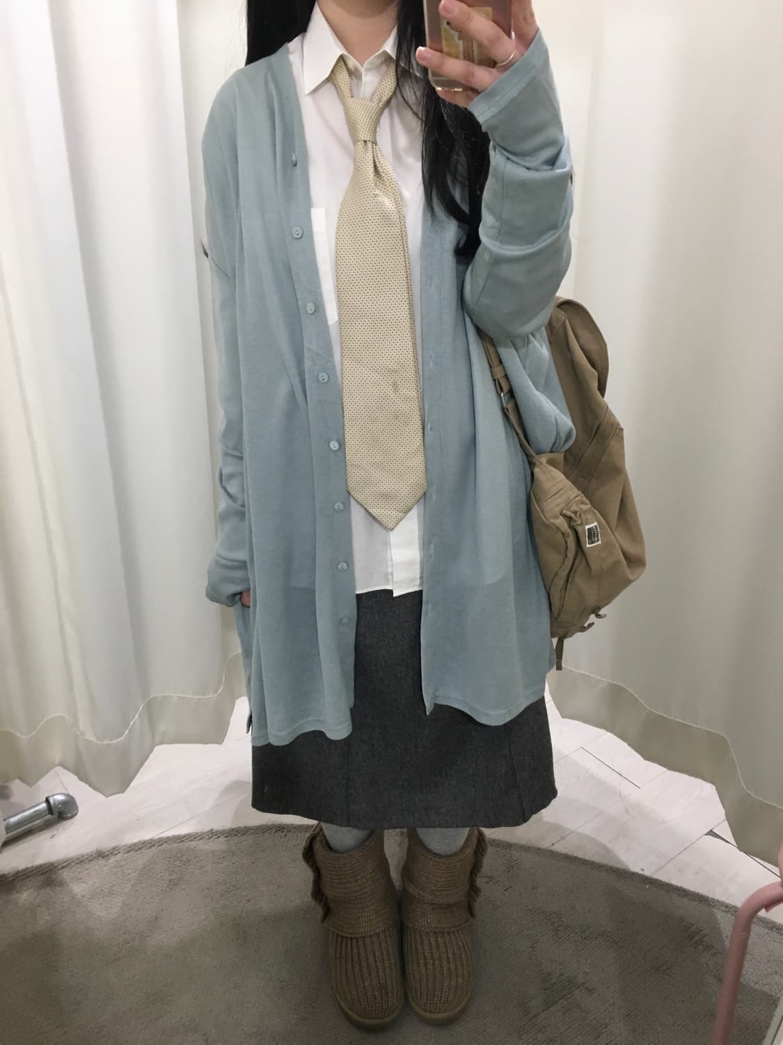 EAST BOY button Midi skirt 상품이미지3