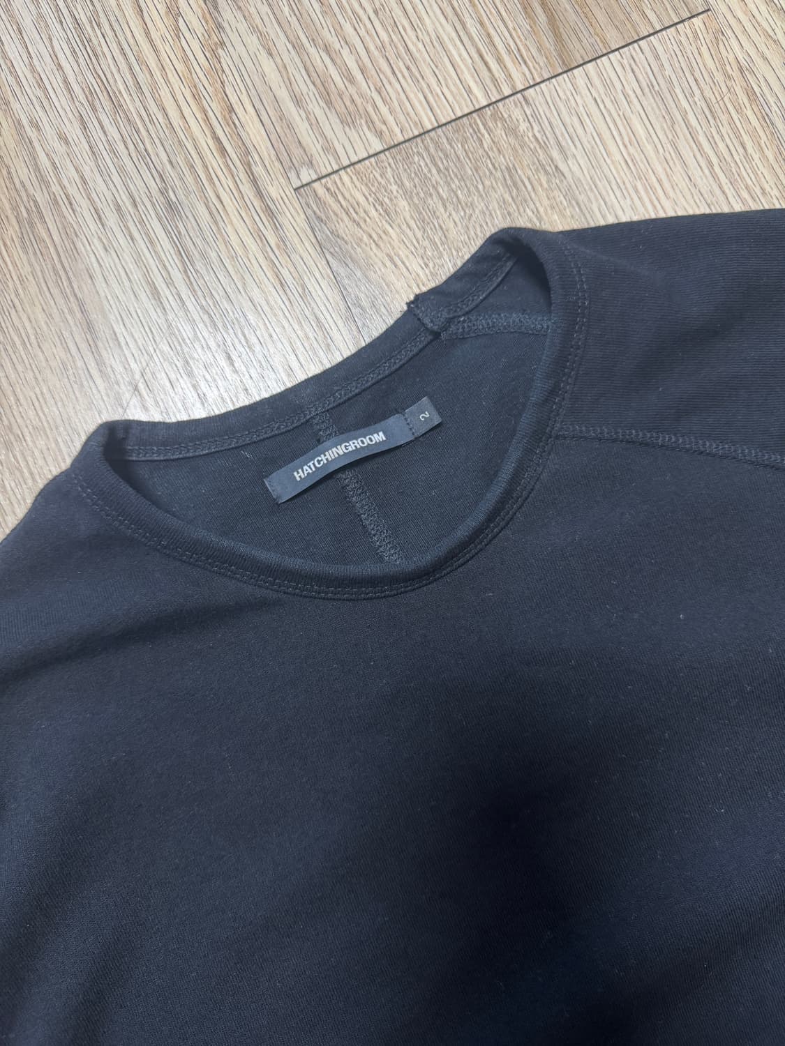 해칭룸 Double Sleeve Tee Black 2사이즈 상품이미지3