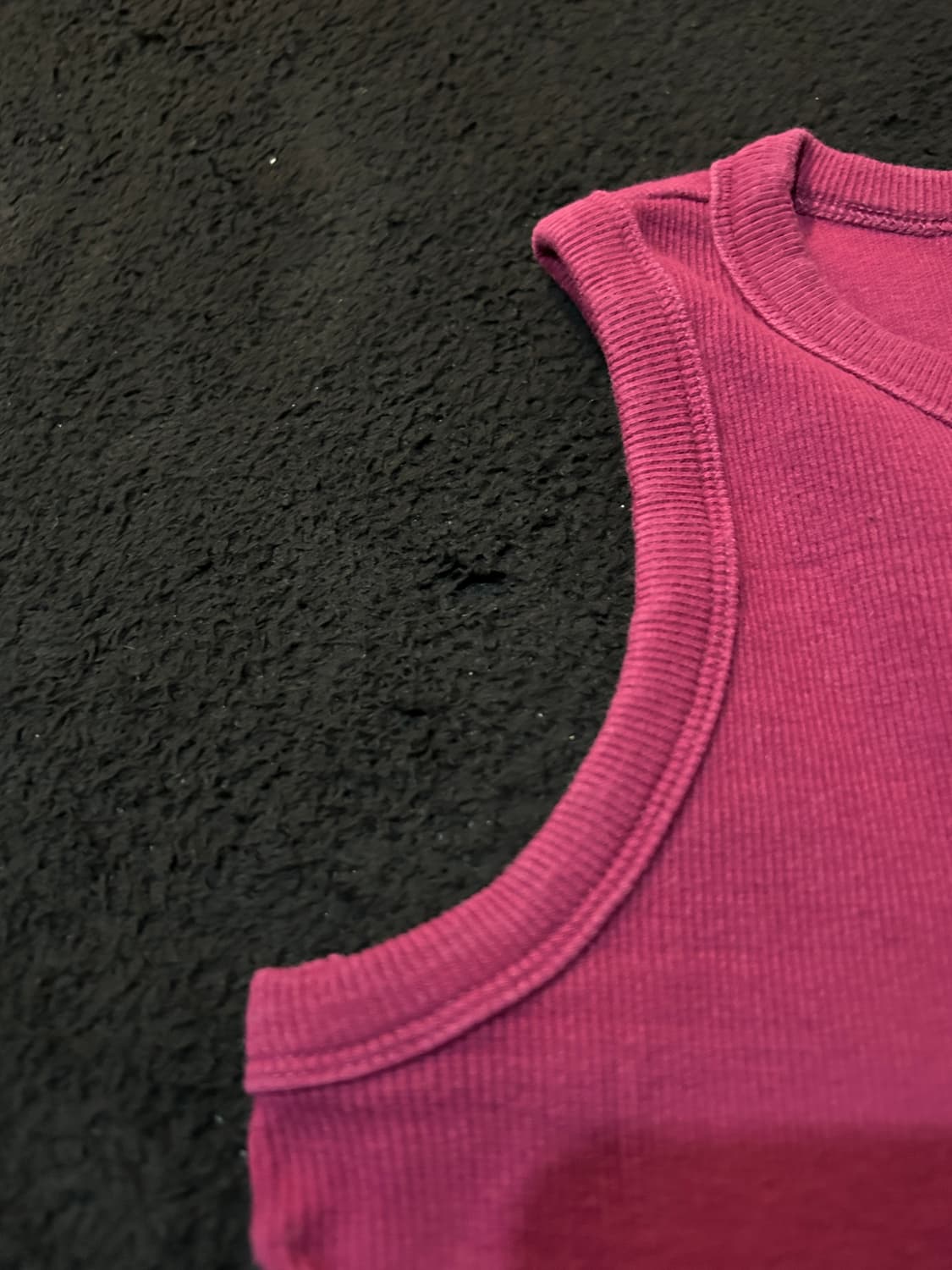 999Humanity 핑크 립 골지 민소매티 상품이미지4