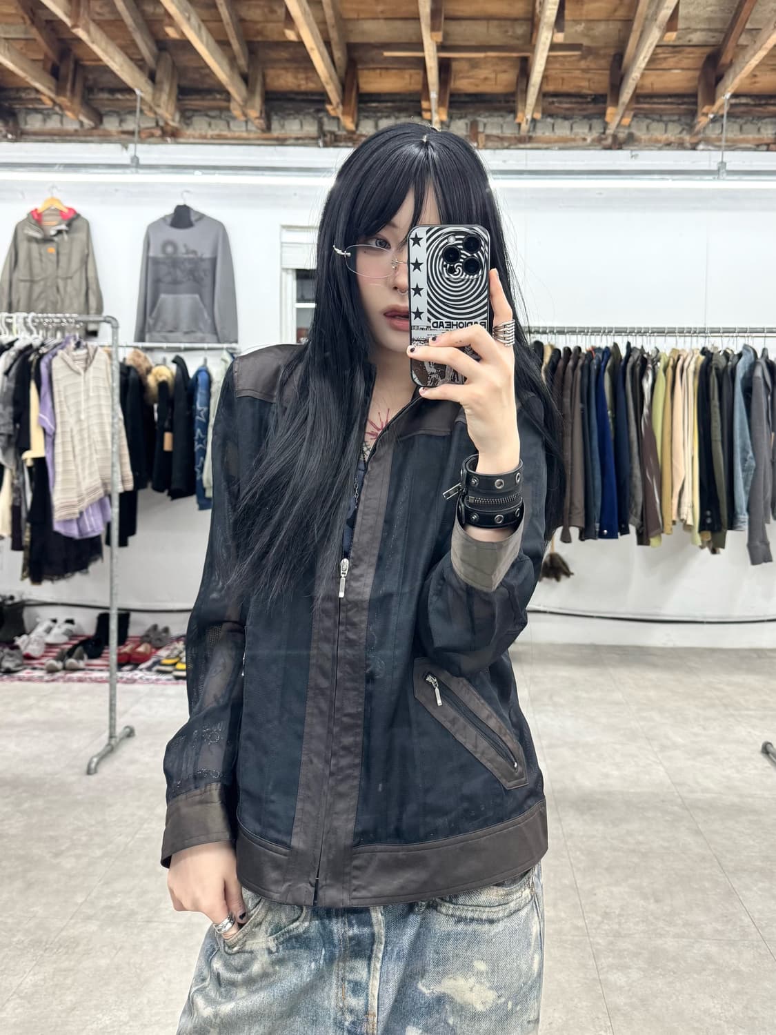 Vie Paisible 시스루 자켓 상품이미지7