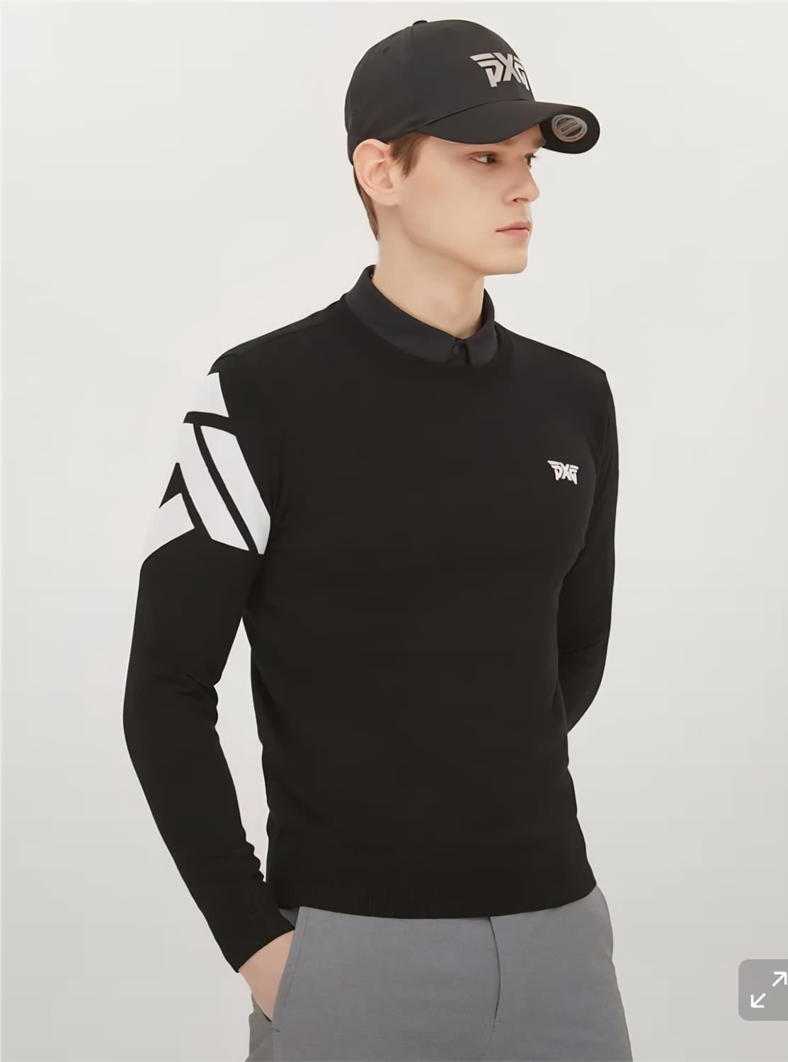 PXG 골프 빅 로고 라운드 풀오버 니트 XL (100-105) 상품이미지1