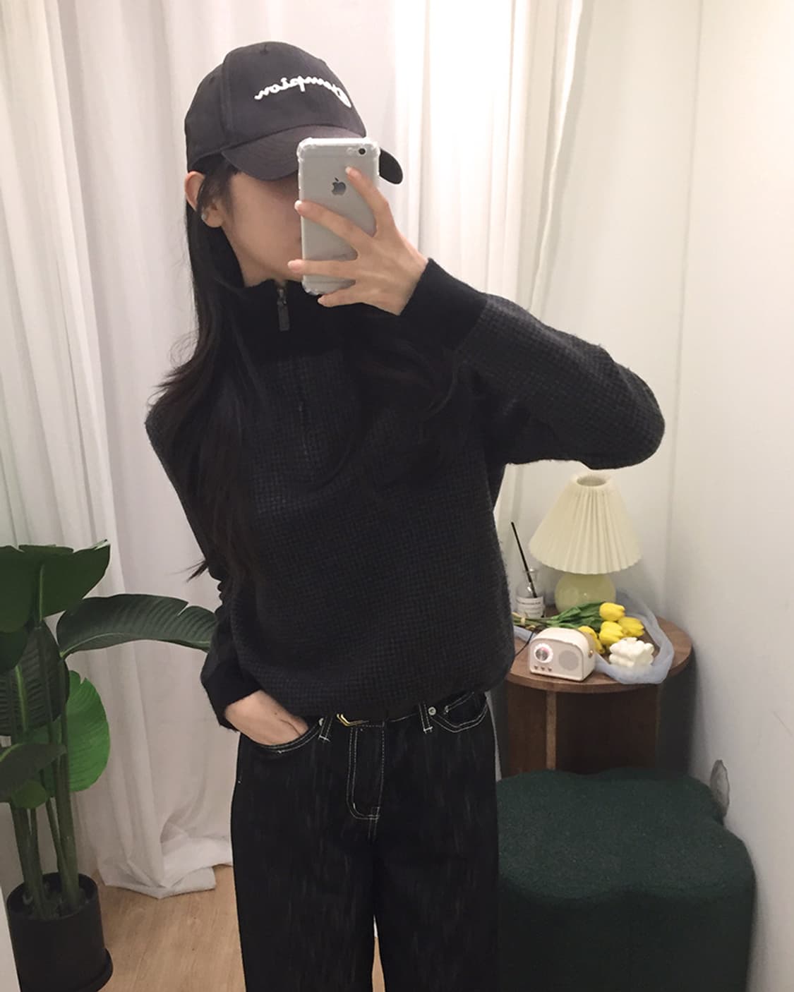 여성 폴로 니트반집업 95 상품이미지1