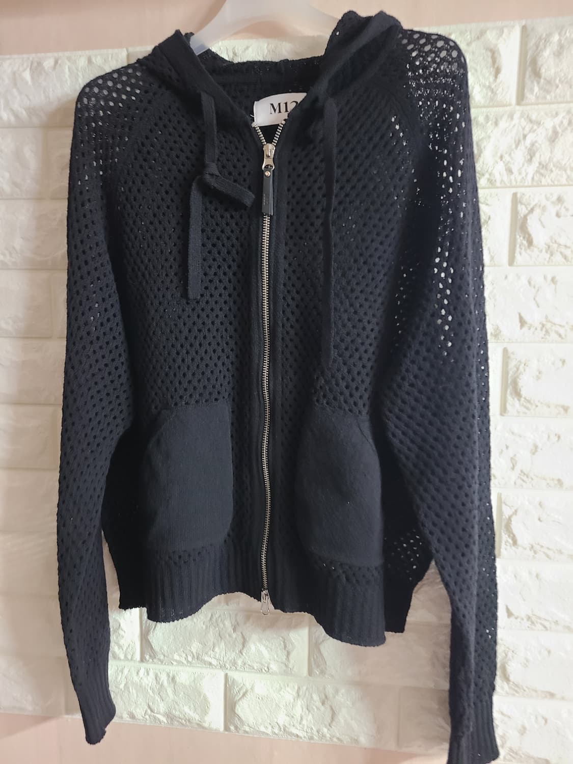 M12 블랙 메쉬 후드 집업(66-77) 상품이미지1