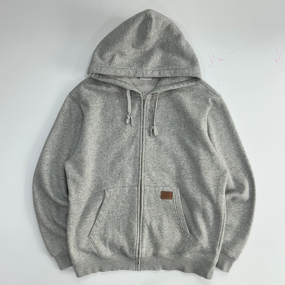 Dickies 디키즈 레더로고 그레이 후드집업 상품이미지3