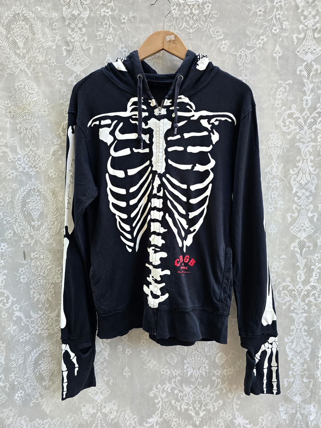 00s 풀 스켈레톤 프린트 후드집업 상품이미지1