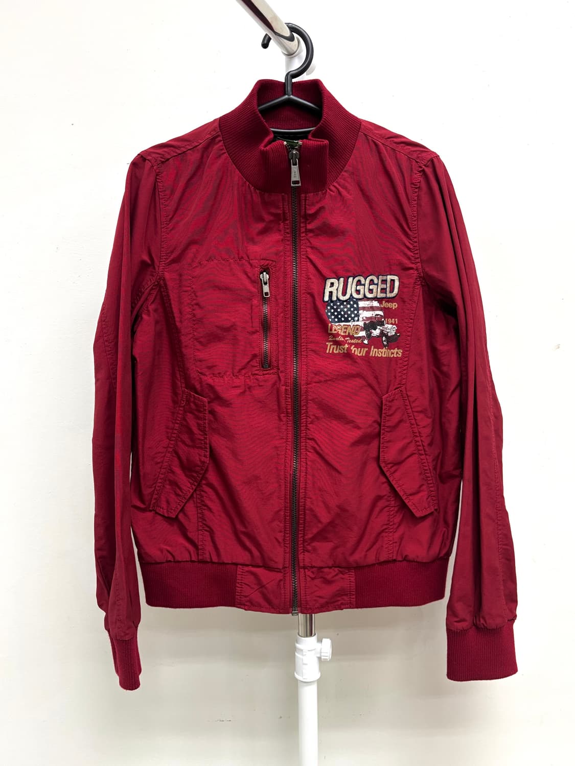 빈티지 레드 유틸리티 워크웨어 집업 자켓 y2k 상품이미지5