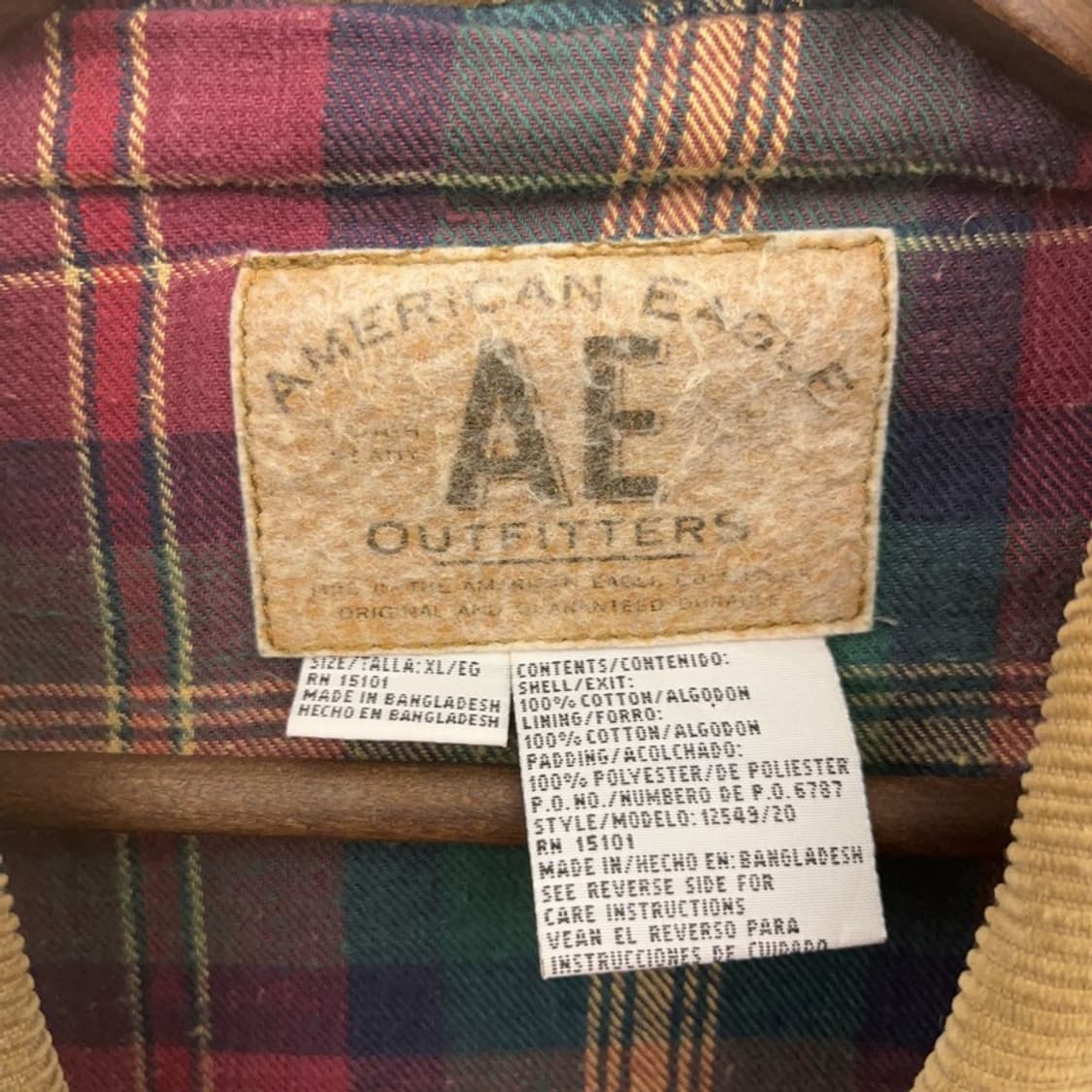 아메리칸 이글 아웃피터스 레트로 그린 헌팅 자켓 XL C09357 상품이미지5