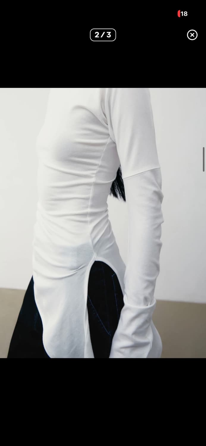 LC 로우클래식 wrap T shirts White 상품이미지3