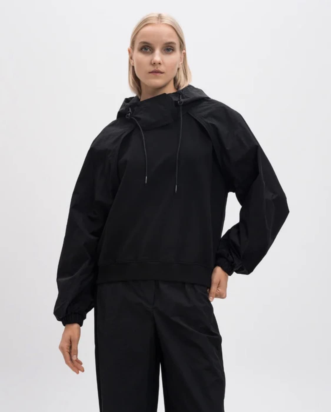 36) 준지 Juun.J 모크 넥 후디 블랙 상품이미지10