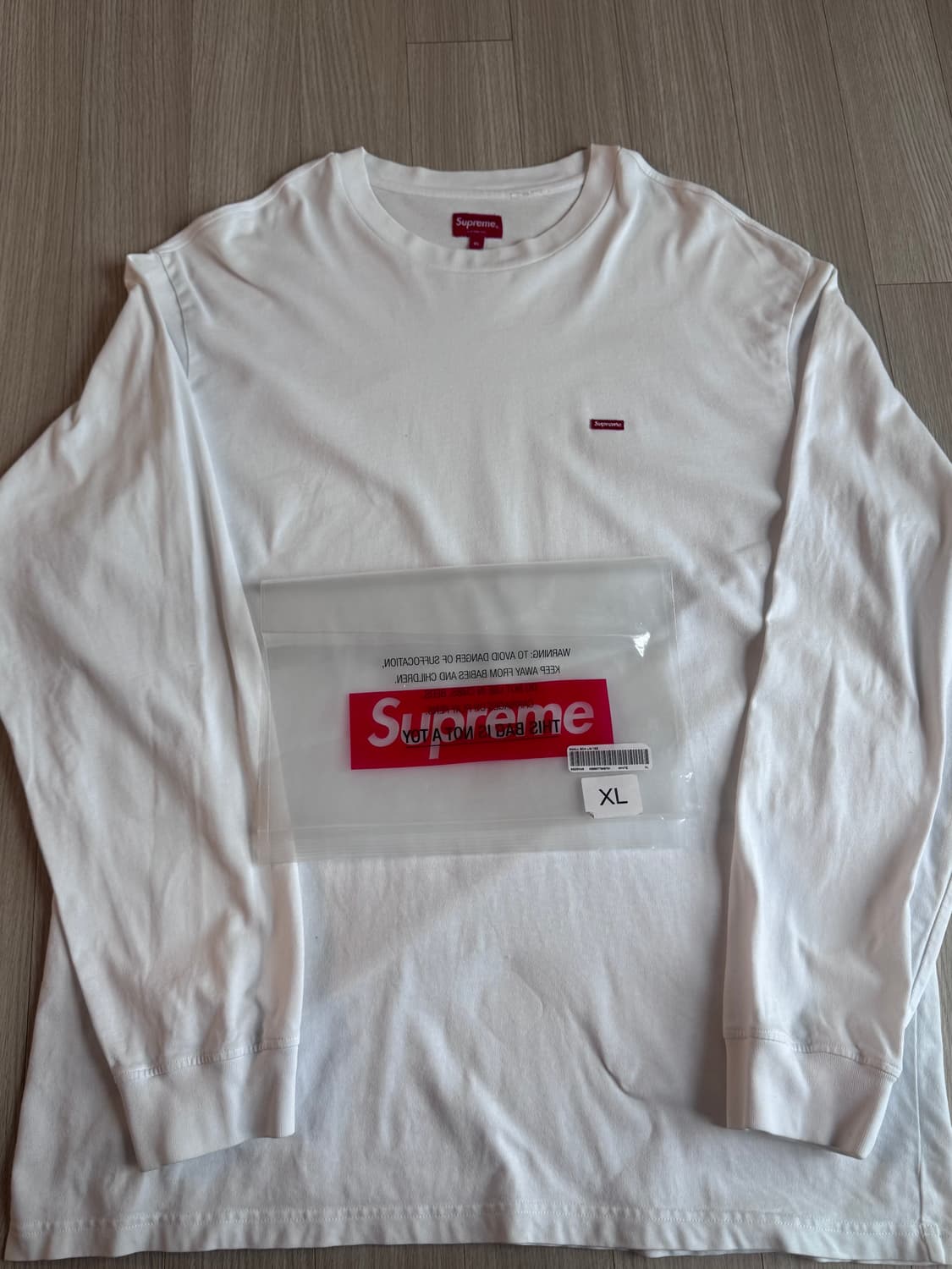 슈프림 스몰 박스로고 롱슬리브 화이트 XL 상품이미지2