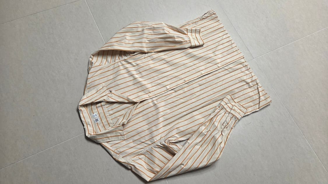 유니클로 U 오픈 칼라  스트라이프 셔츠 상품이미지6