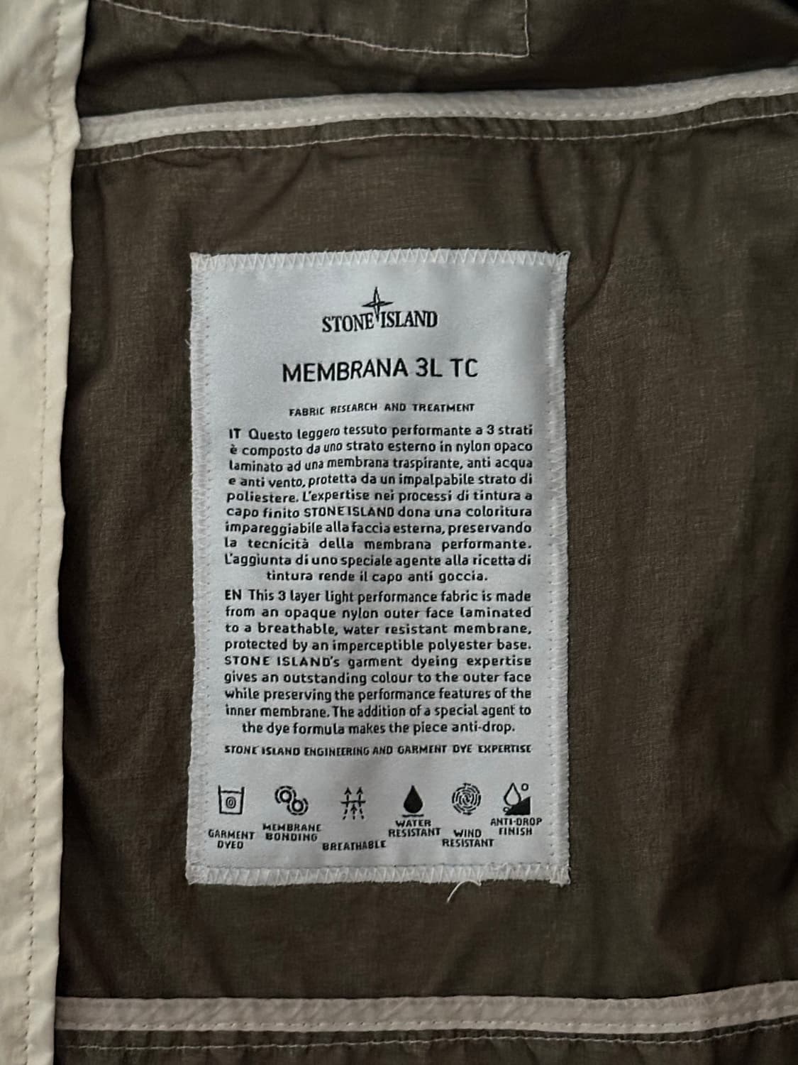 스톤아일랜드 멤브라나 3L tc 자켓 L(105) 국내판 상품이미지2
