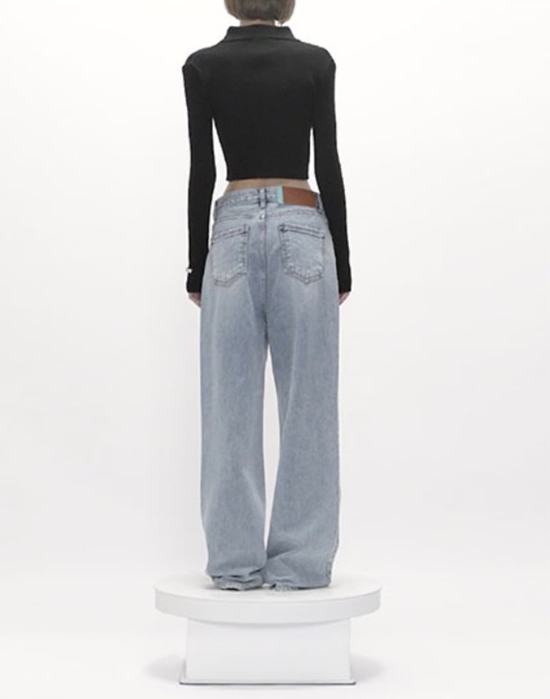 인스턴트펑크 22SS 슬림 집업 니트 블랙 새상품 상품이미지5