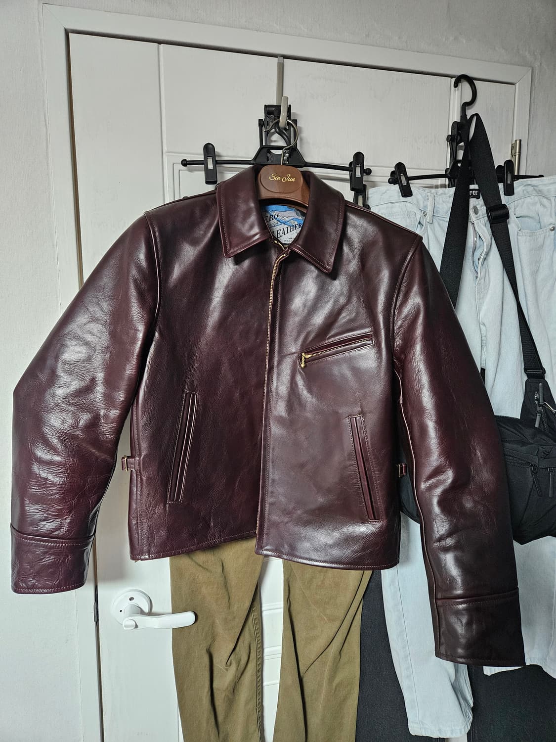 에어로레더 1950s하프벨트 40사이즈 블루라벨 상품이미지2