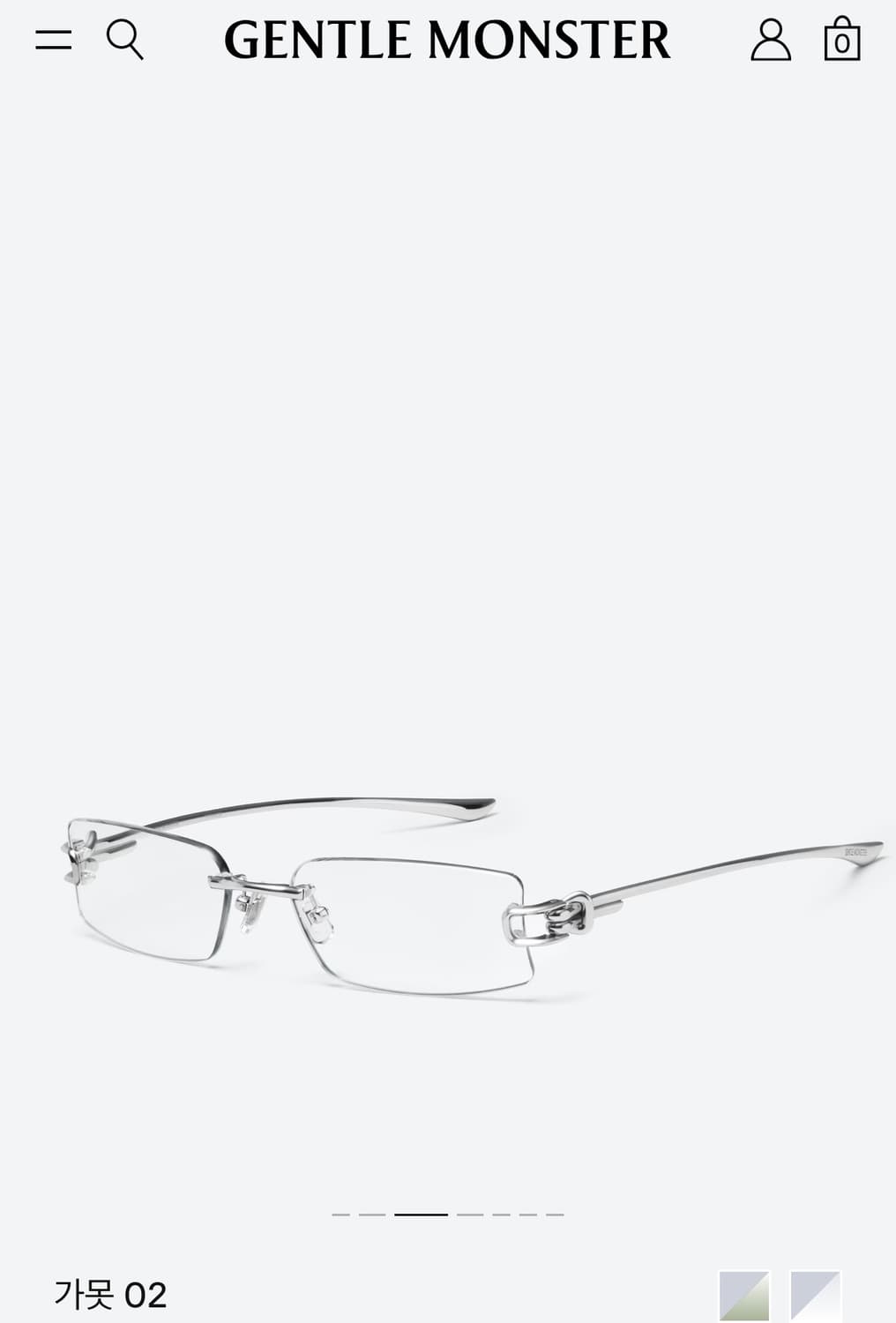 젠틀몬스터 가못 02 무테안경 상품이미지1