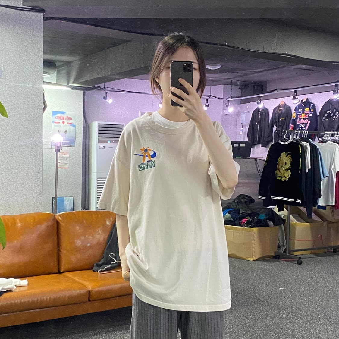 나이키 빅로고 플라워 스우시 반팔티 B2264 상품이미지1