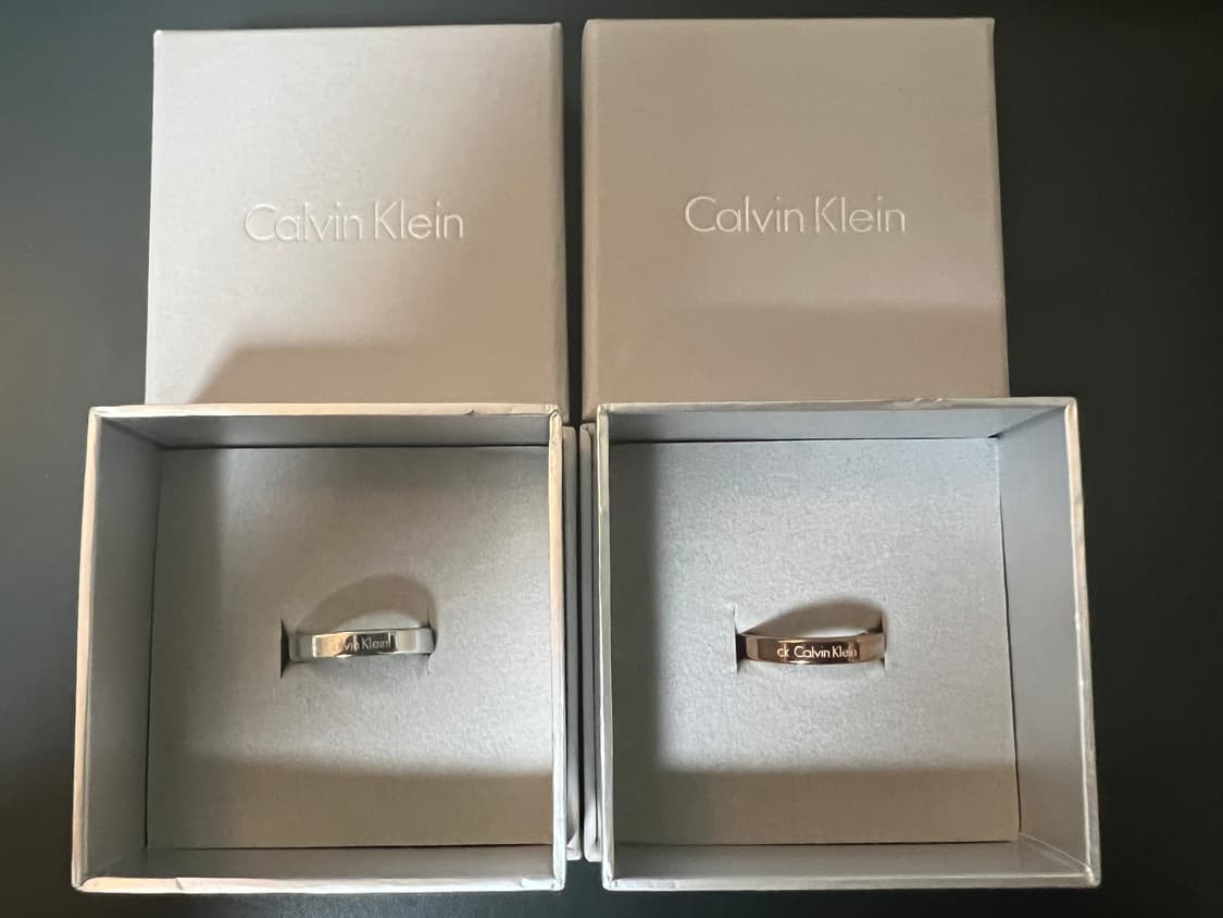 캘빈 클라인 반지 2개 박스 포함 상품이미지2