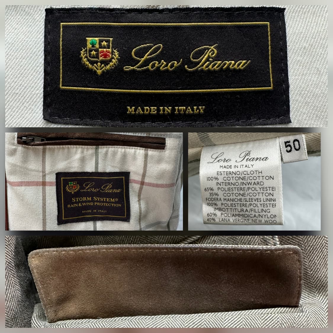 로로피아나 헤링본 싱글 브레스티드 코트 50(100~105) 판매 상품이미지7