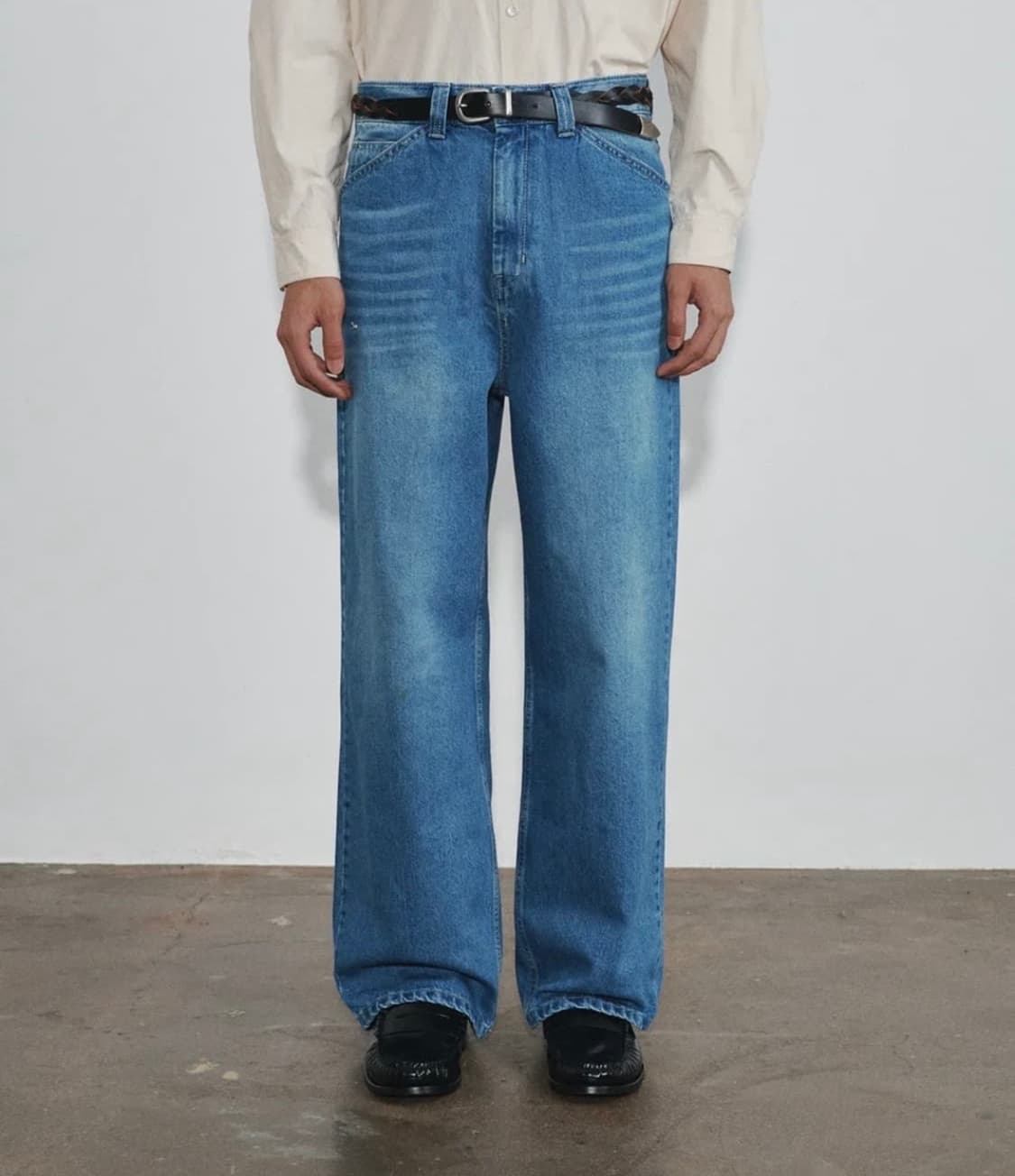 [M] HEUTE 로코 와이드 데님 블루 상품이미지1