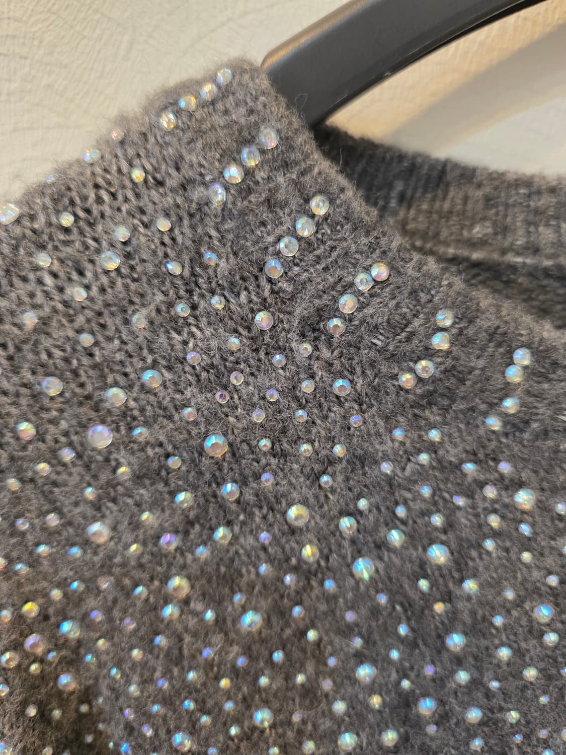 자라 그레이니트 스웨터 큐빅 장식 S사이즈 상품이미지3