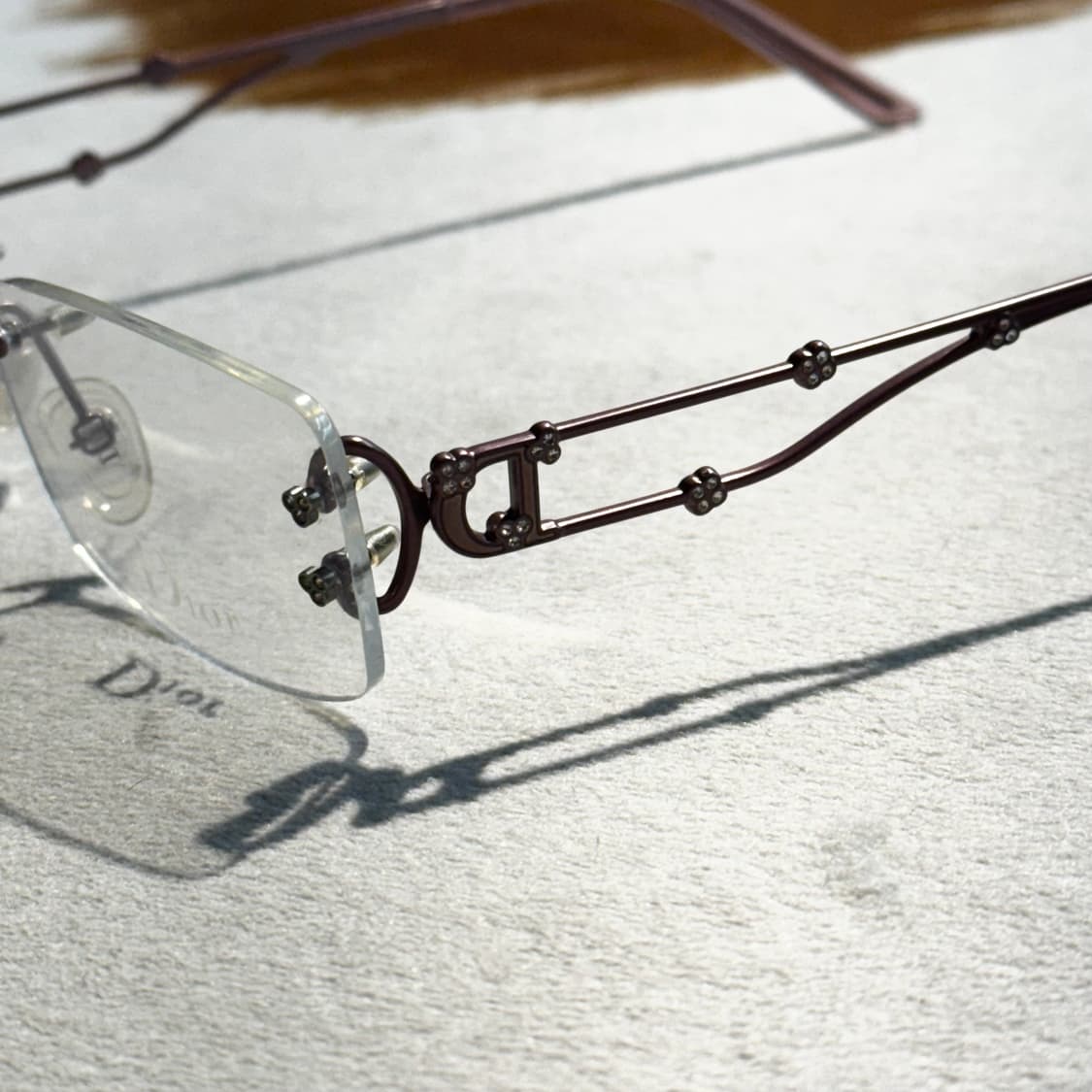 Dior 디올 무테 안경 크리스탈 (OS) 긱시크 y2k 상품이미지2