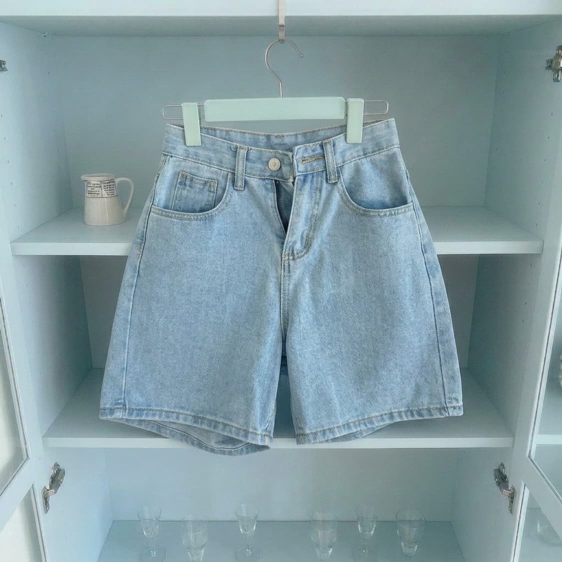 여름 연청 반바지 상품이미지1