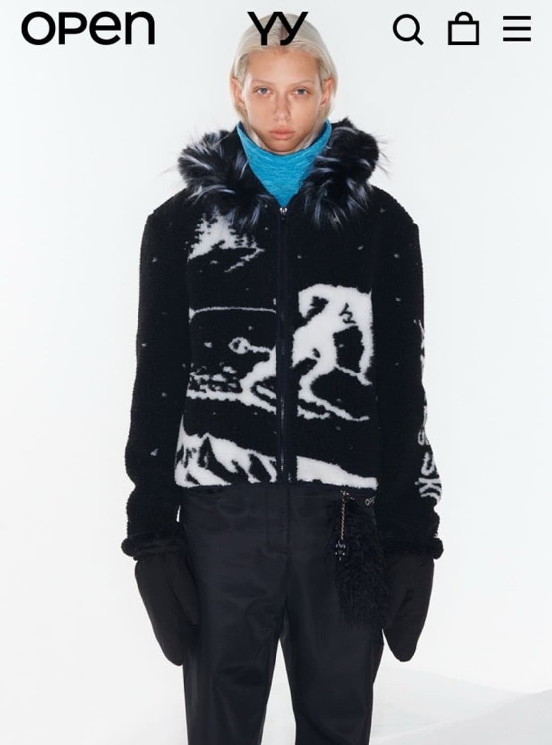 오픈 와이와이 skiing fleece hoodie jacket 상품이미지2